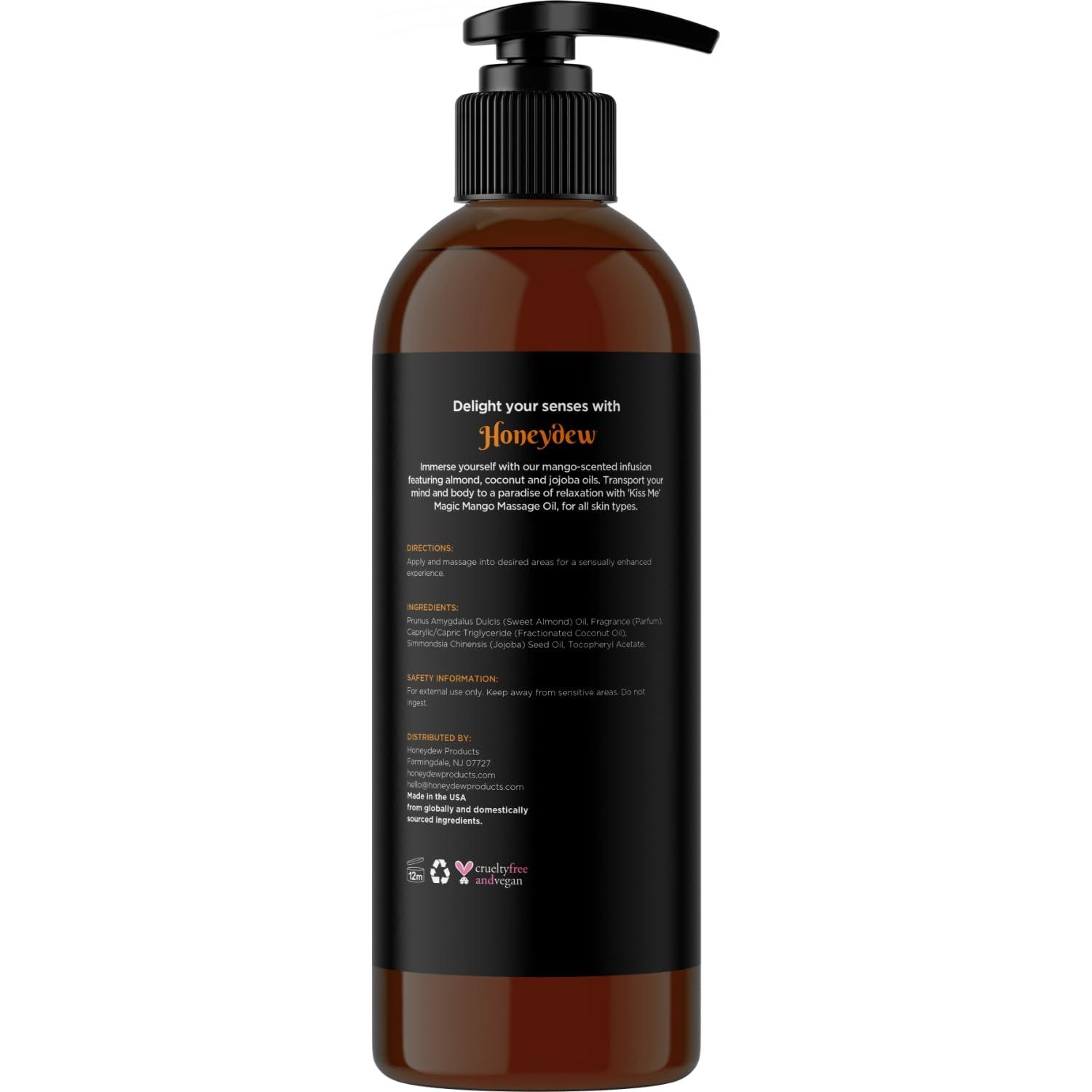image:imageMango Sensual Massage Oil for Couples Alluring Tropical Full Body Massage Oil for Date Night and Nourishing Body Moisturizer with Sweet Almond Vegan Non Staining Non Greasy Smooth Gliding FormulaMango Passions