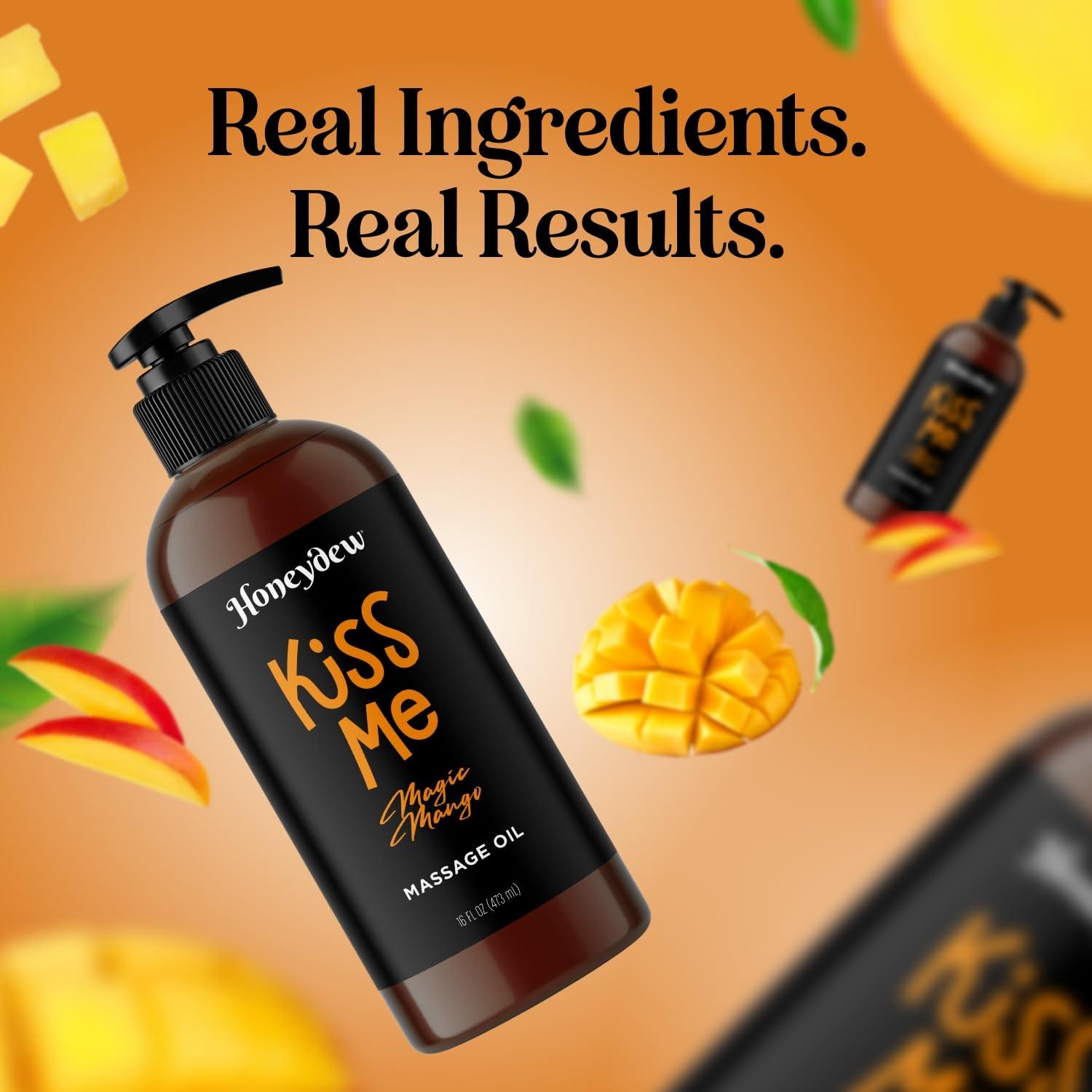 image:imageMango Sensual Massage Oil for Couples Alluring Tropical Full Body Massage Oil for Date Night and Nourishing Body Moisturizer with Sweet Almond Vegan Non Staining Non Greasy Smooth Gliding FormulaMango Passions