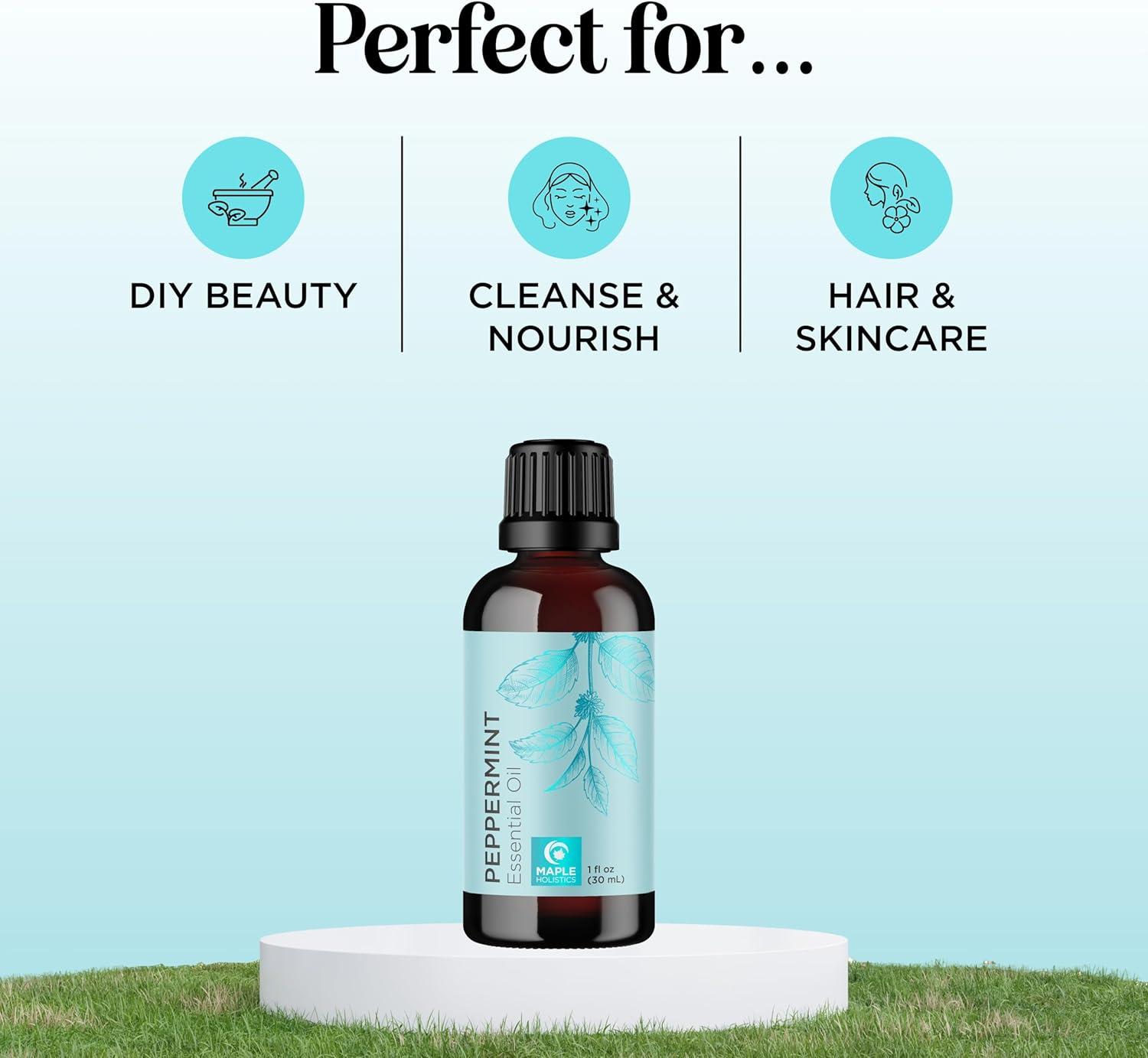 image:imageMint Essential Oil Blend for Diffuser Refreshing Mint Oil Diffuser Essential Oils with Cooling Peppermint Spearmint Bergamot and Eucalyptus Oils Pure Aromatherapy Oils for DiffuserPeppermint
