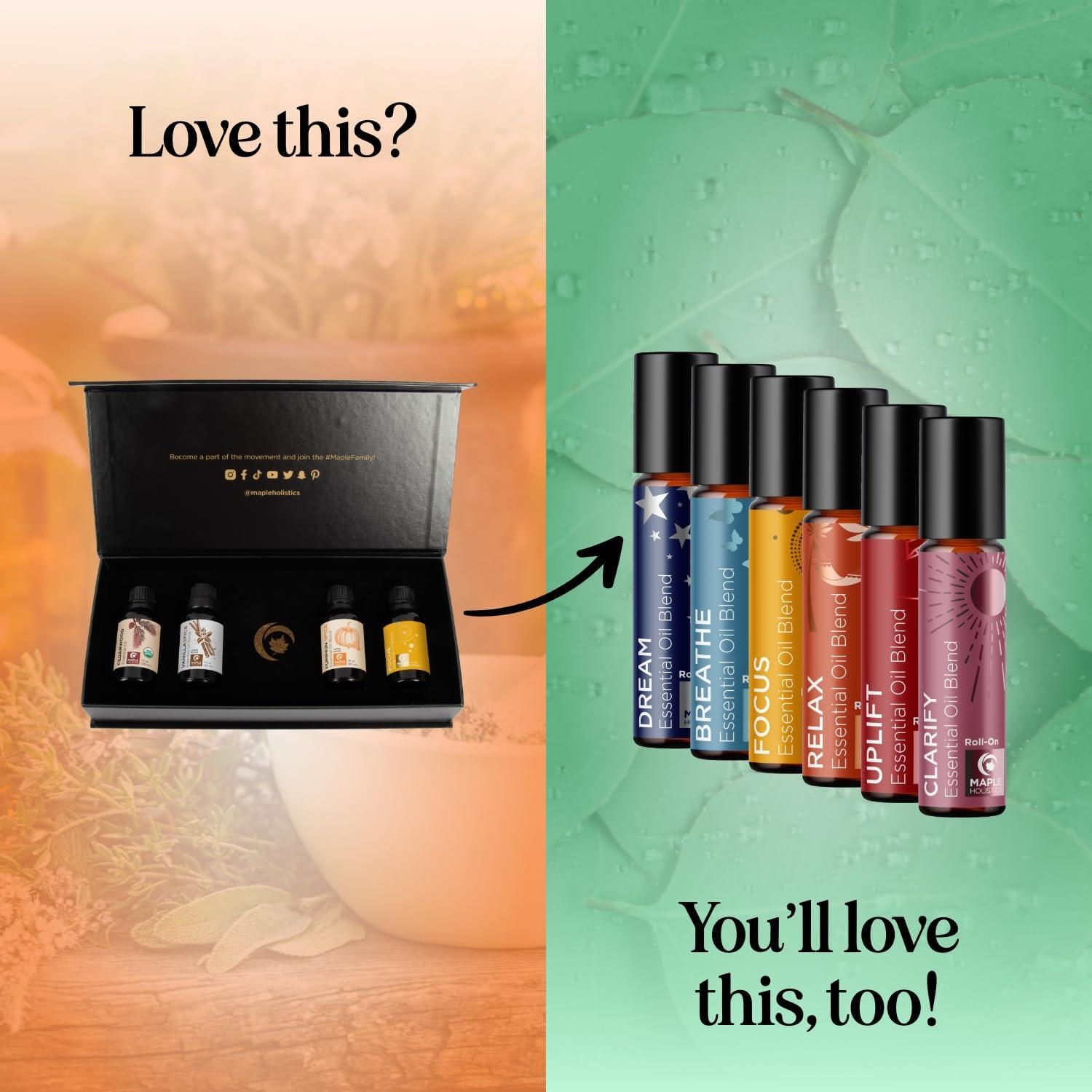 image:imageMint Essential Oil Blend for Diffuser Refreshing Mint Oil Diffuser Essential Oils with Cooling Peppermint Spearmint Bergamot and Eucalyptus Oils Pure Aromatherapy Oils for DiffuserFall Set
