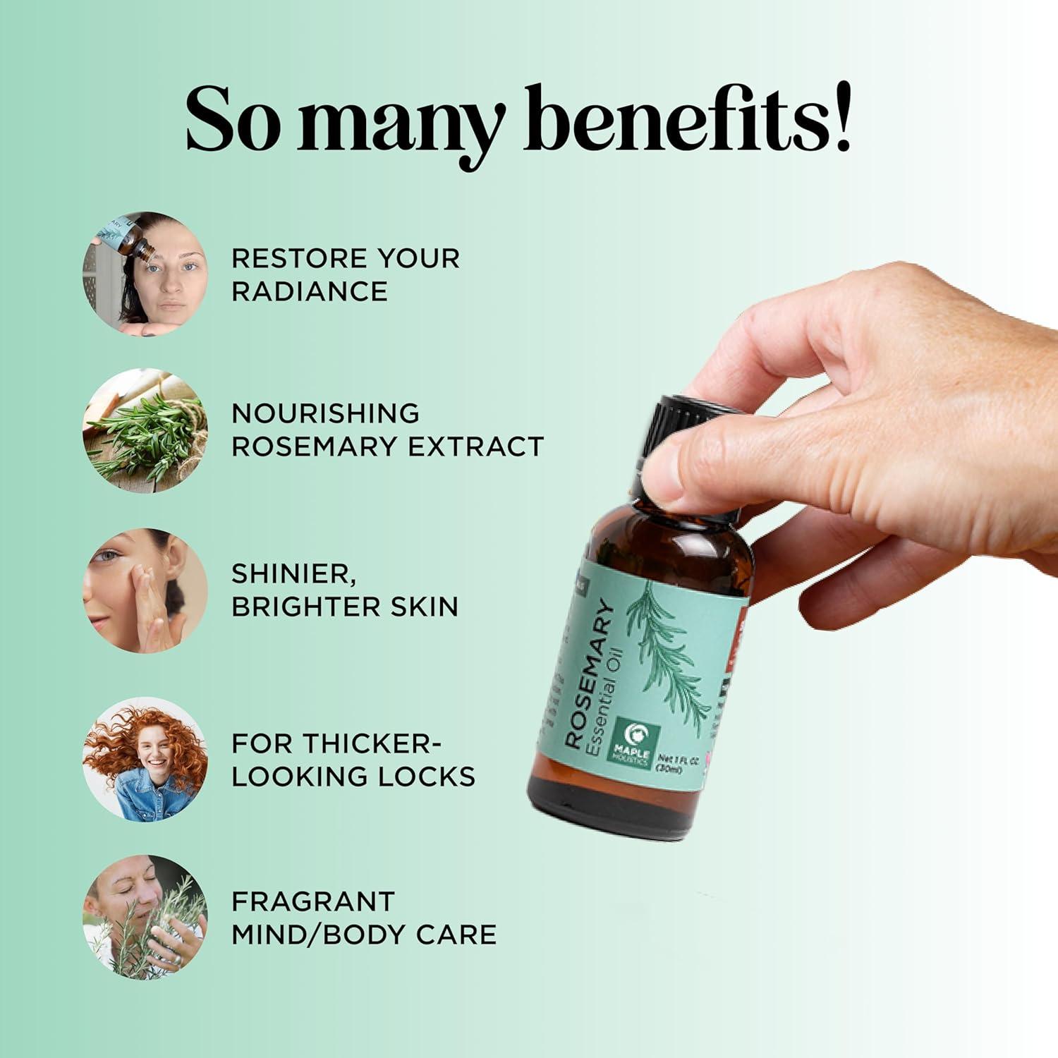 image:imageMint Essential Oil Blend for Diffuser Refreshing Mint Oil Diffuser Essential Oils with Cooling Peppermint Spearmint Bergamot and Eucalyptus Oils Pure Aromatherapy Oils for DiffuserRosemary