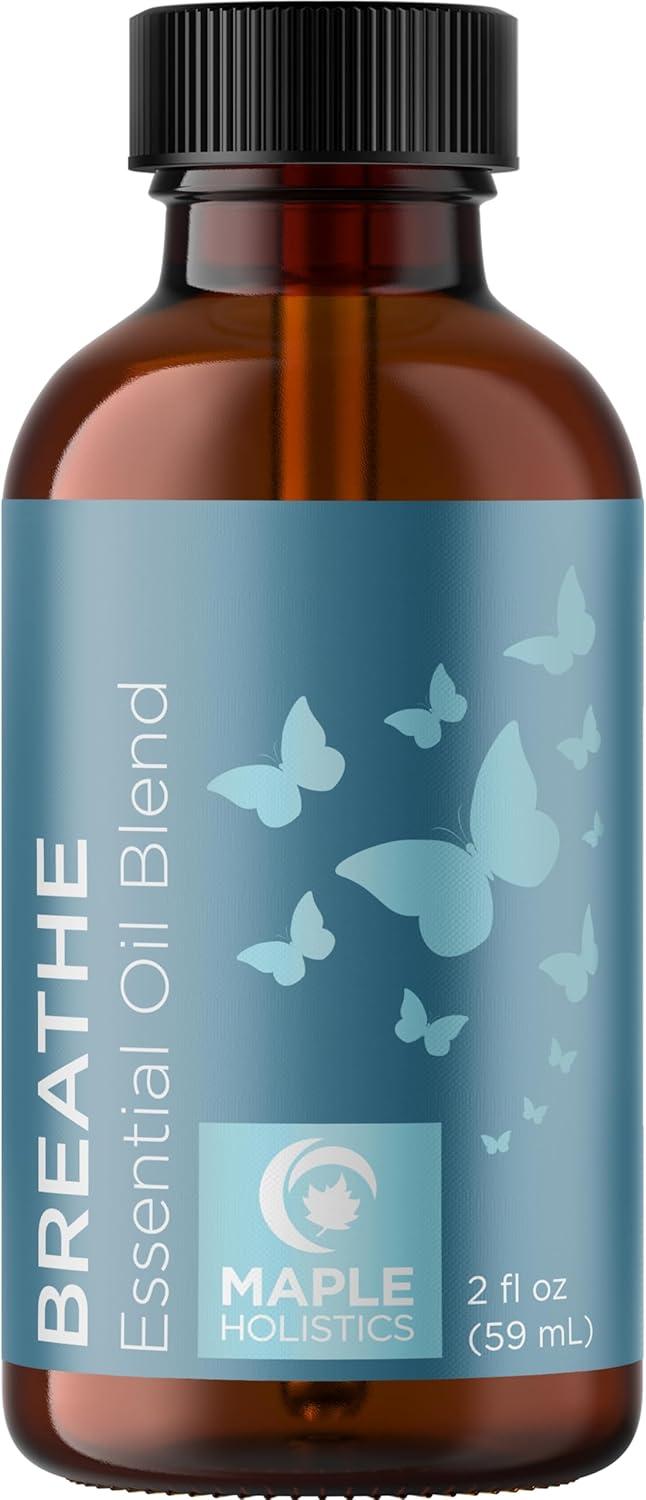 image:imageMint Essential Oil Blend for Diffuser Refreshing Mint Oil Diffuser Essential Oils with Cooling Peppermint Spearmint Bergamot and Eucalyptus Oils Pure Aromatherapy Oils for DiffuserBreathe