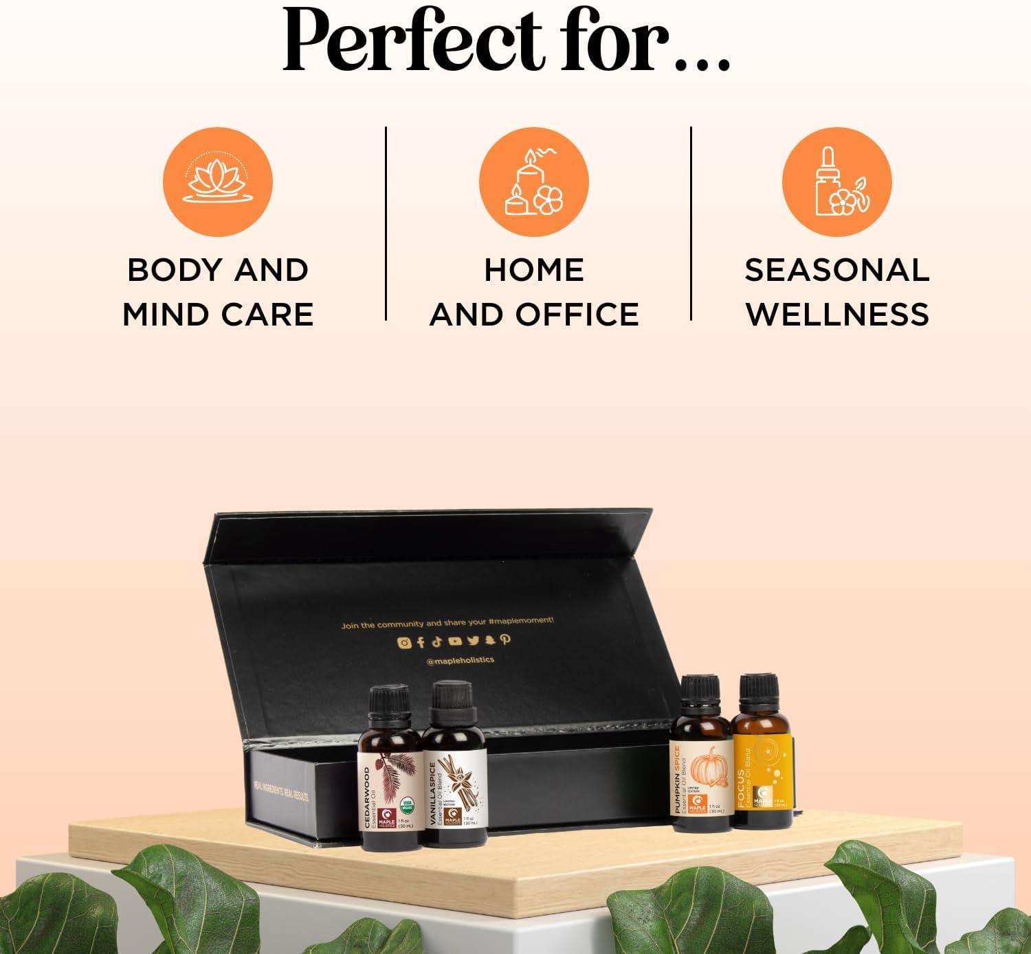 image:imageMint Essential Oil Blend for Diffuser Refreshing Mint Oil Diffuser Essential Oils with Cooling Peppermint Spearmint Bergamot and Eucalyptus Oils Pure Aromatherapy Oils for DiffuserFall Set