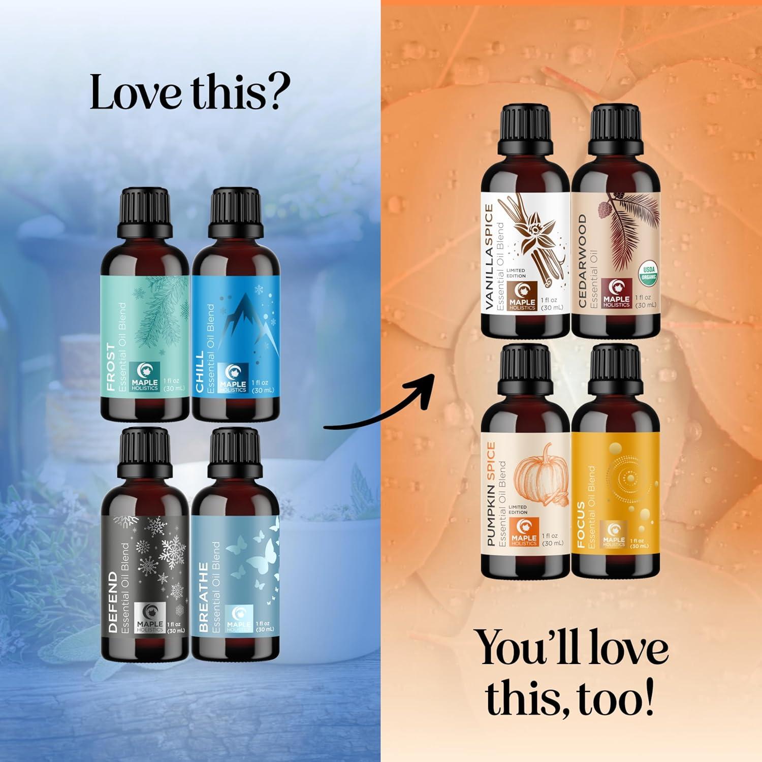 image:imageMint Essential Oil Blend for Diffuser Refreshing Mint Oil Diffuser Essential Oils with Cooling Peppermint Spearmint Bergamot and Eucalyptus Oils Pure Aromatherapy Oils for DiffuserWinter Set