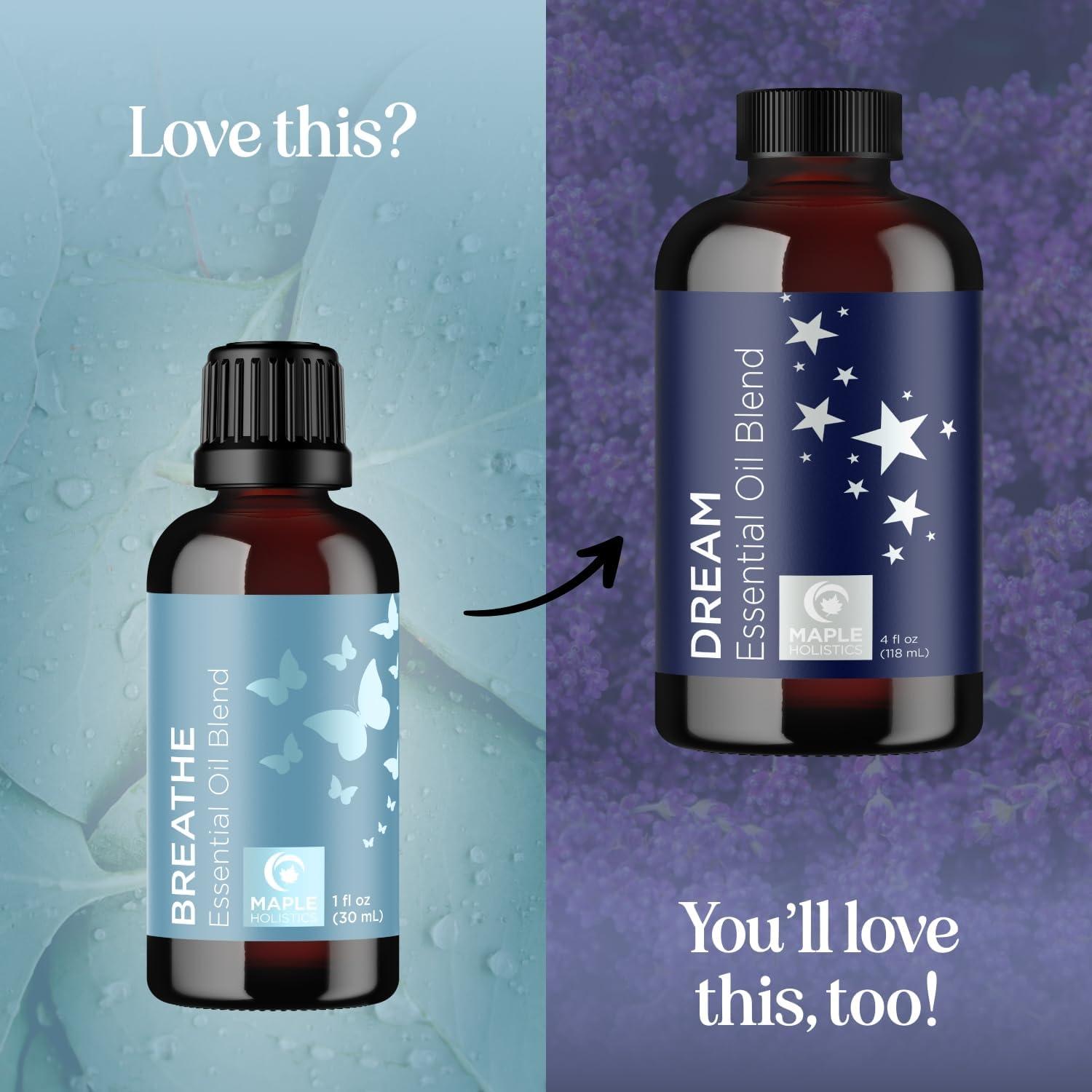 image:imageMint Essential Oil Blend for Diffuser Refreshing Mint Oil Diffuser Essential Oils with Cooling Peppermint Spearmint Bergamot and Eucalyptus Oils Pure Aromatherapy Oils for DiffuserBreathe