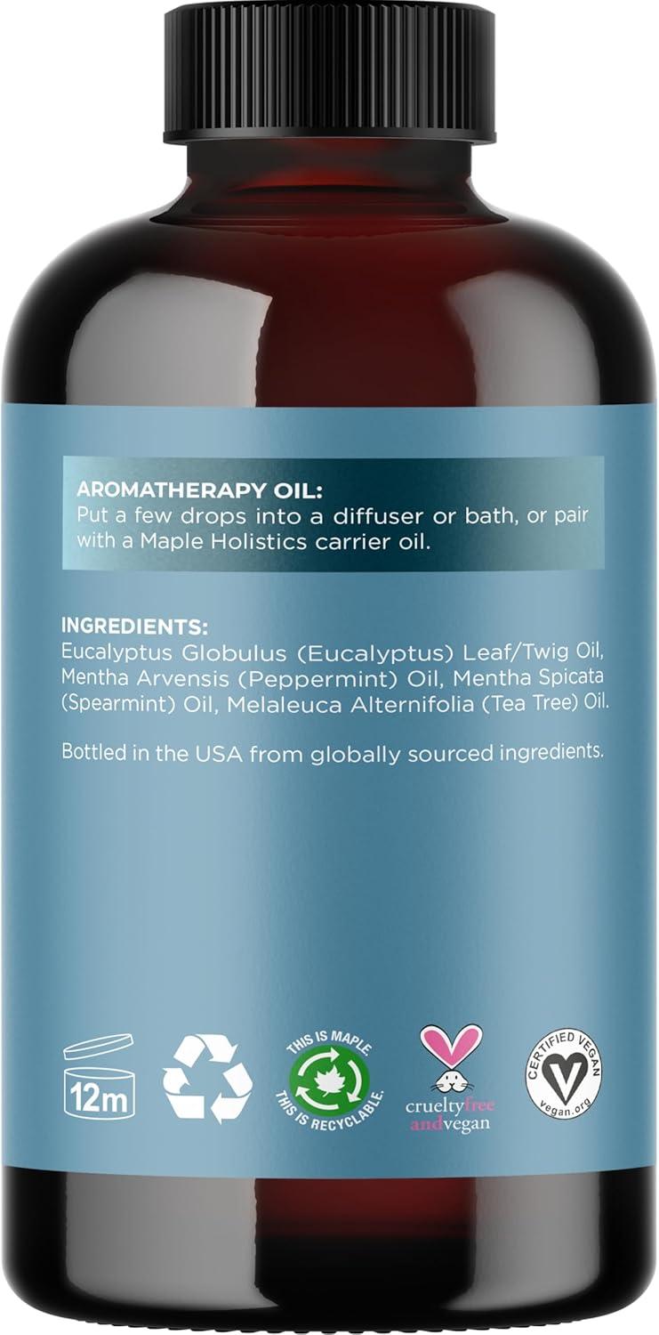 image:imageMint Essential Oil Blend for Diffuser Refreshing Mint Oil Diffuser Essential Oils with Cooling Peppermint Spearmint Bergamot and Eucalyptus Oils Pure Aromatherapy Oils for DiffuserBreathe