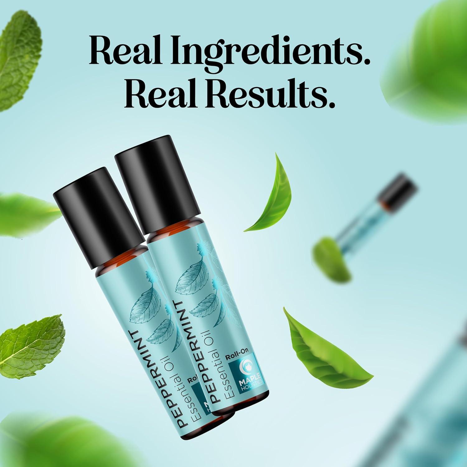 image:imagePeppermint Oil Roll on Pure Peppermint Rollerball Essential Oil Aromatherapy Stick for Headaches Natural Travel Essential and Pregnancy Must Have for Headaches Energy amp Focus Support 2 PackPeppermint