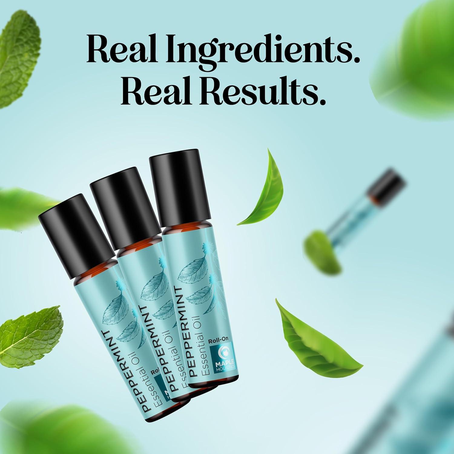 image:imagePeppermint Oil Roll on Pure Peppermint Rollerball Essential Oil Aromatherapy Stick for Headaches Natural Travel Essential and Pregnancy Must Have for Headaches Energy amp Focus Support 2 PackPeppermint