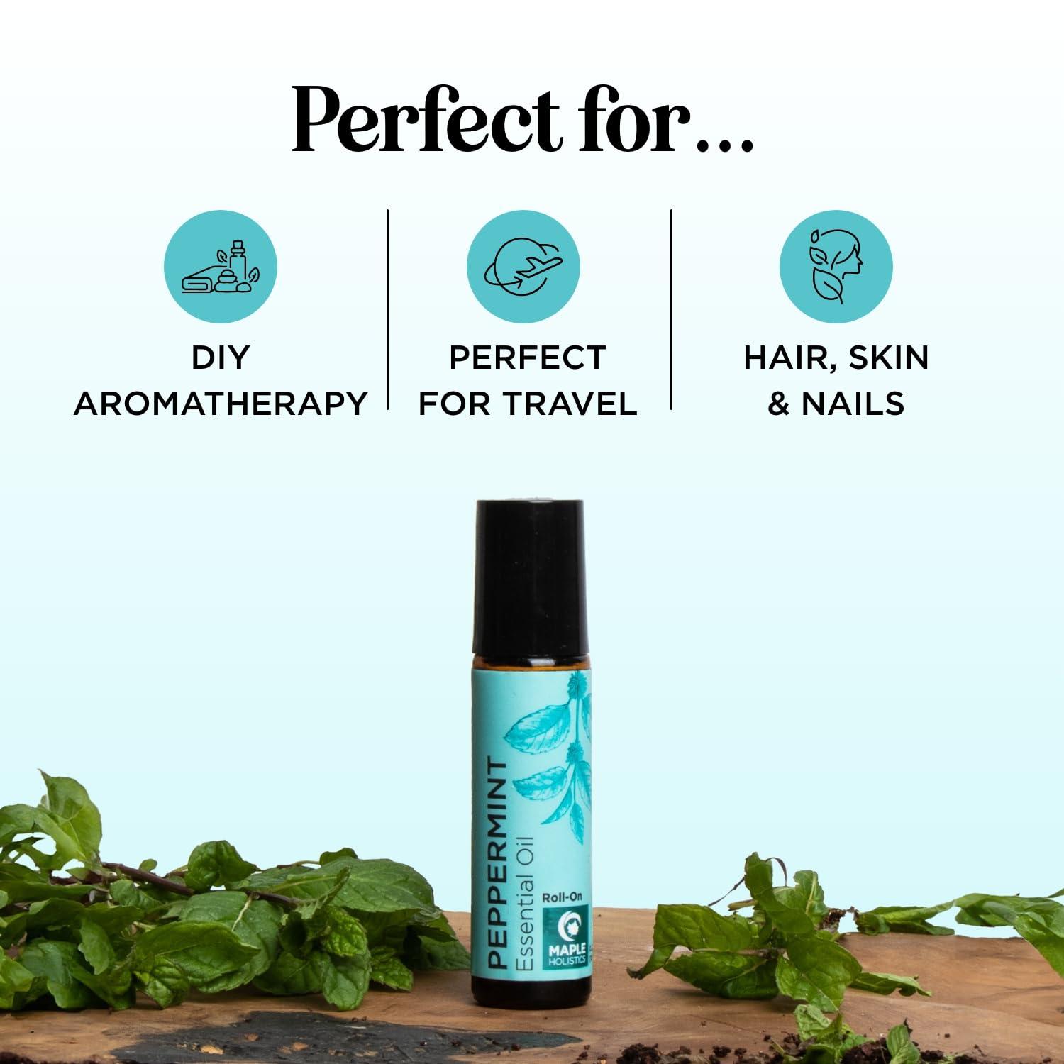 image:imagePeppermint Oil Roll on Pure Peppermint Rollerball Essential Oil Aromatherapy Stick for Headaches Natural Travel Essential and Pregnancy Must Have for Headaches Energy amp Focus Support 2 PackPeppermint