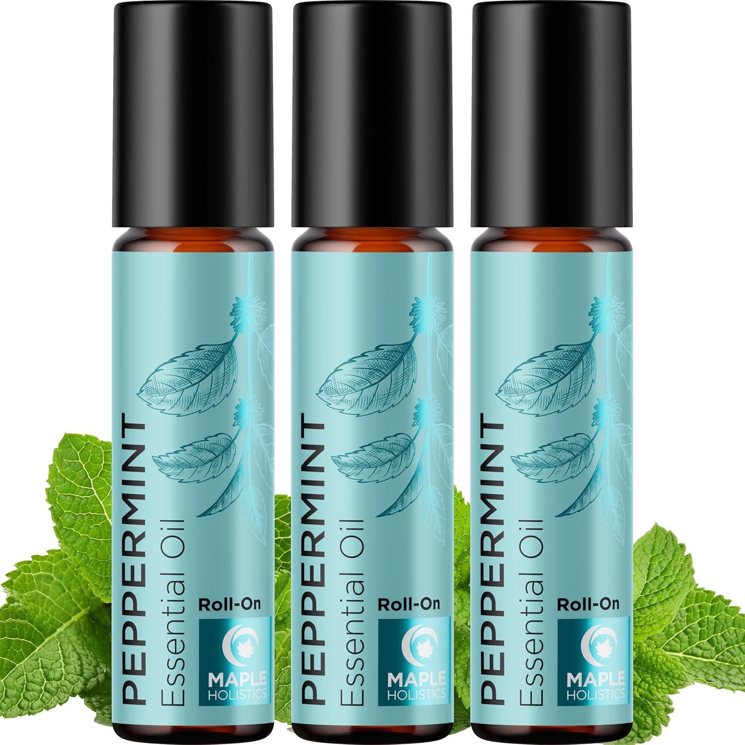 image:imagePeppermint Oil Roll on Pure Peppermint Rollerball Essential Oil Aromatherapy Stick for Headaches Natural Travel Essential and Pregnancy Must Have for Headaches Energy amp Focus Support 2 PackPeppermint