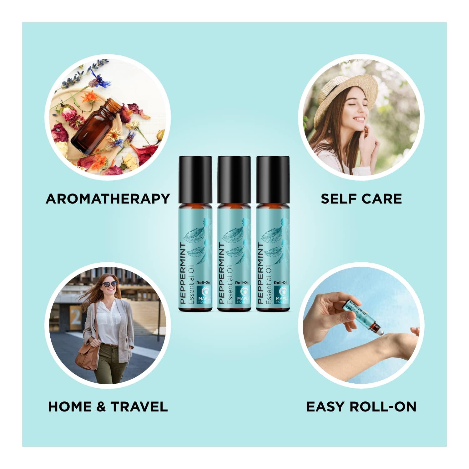 image:imagePeppermint Oil Roll on Pure Peppermint Rollerball Essential Oil Aromatherapy Stick for Headaches Natural Travel Essential and Pregnancy Must Have for Headaches Energy amp Focus Support 2 PackPeppermint