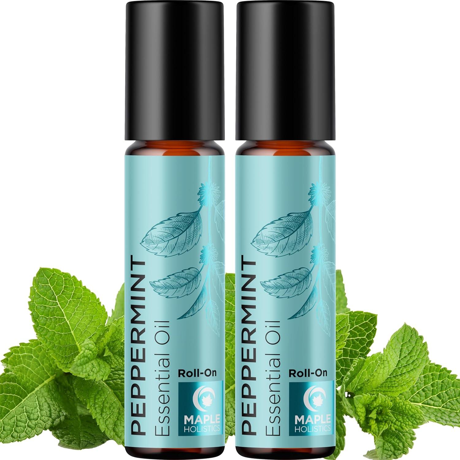 image:imagePeppermint Oil Roll on Pure Peppermint Rollerball Essential Oil Aromatherapy Stick for Headaches Natural Travel Essential and Pregnancy Must Have for Headaches Energy amp Focus Support 2 PackPeppermint
