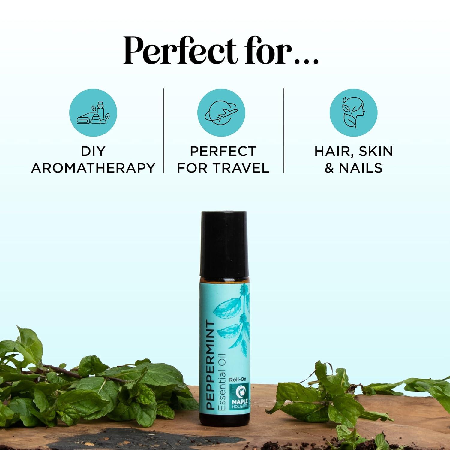 image:imagePeppermint Oil Roll on Pure Peppermint Rollerball Essential Oil Aromatherapy Stick for Headaches Natural Travel Essential and Pregnancy Must Have for Headaches Energy amp Focus Support 2 PackPeppermint