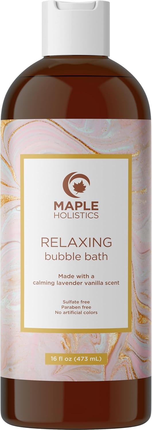 image:imagePremium Lavender Bubble Bath for Women Moisturizing Foaming Bath Bubbles for Adults with Chamomile Clary Sage amp Lavender Aromatherapy Oils for Relaxing Self Care Paraben amp Sulfate Free 8 Fl OzLavender