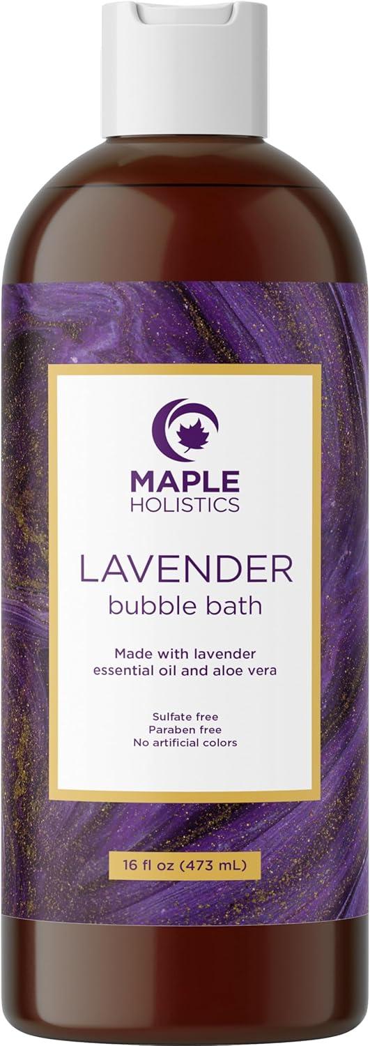 image:imagePremium Lavender Bubble Bath for Women Moisturizing Foaming Bath Bubbles for Adults with Chamomile Clary Sage amp Lavender Aromatherapy Oils for Relaxing Self Care Paraben amp Sulfate Free 8 Fl OzLavender