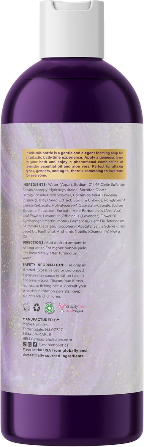 image:imagePremium Lavender Bubble Bath for Women Moisturizing Foaming Bath Bubbles for Adults with Chamomile Clary Sage amp Lavender Aromatherapy Oils for Relaxing Self Care Paraben amp Sulfate Free 8 Fl OzLavender