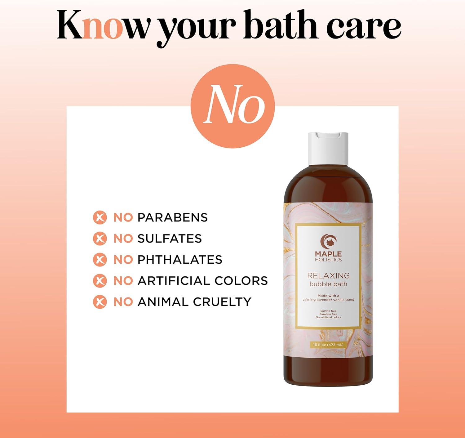 image:imagePremium Lavender Bubble Bath for Women Moisturizing Foaming Bath Bubbles for Adults with Chamomile Clary Sage amp Lavender Aromatherapy Oils for Relaxing Self Care Paraben amp Sulfate Free 8 Fl OzLavender