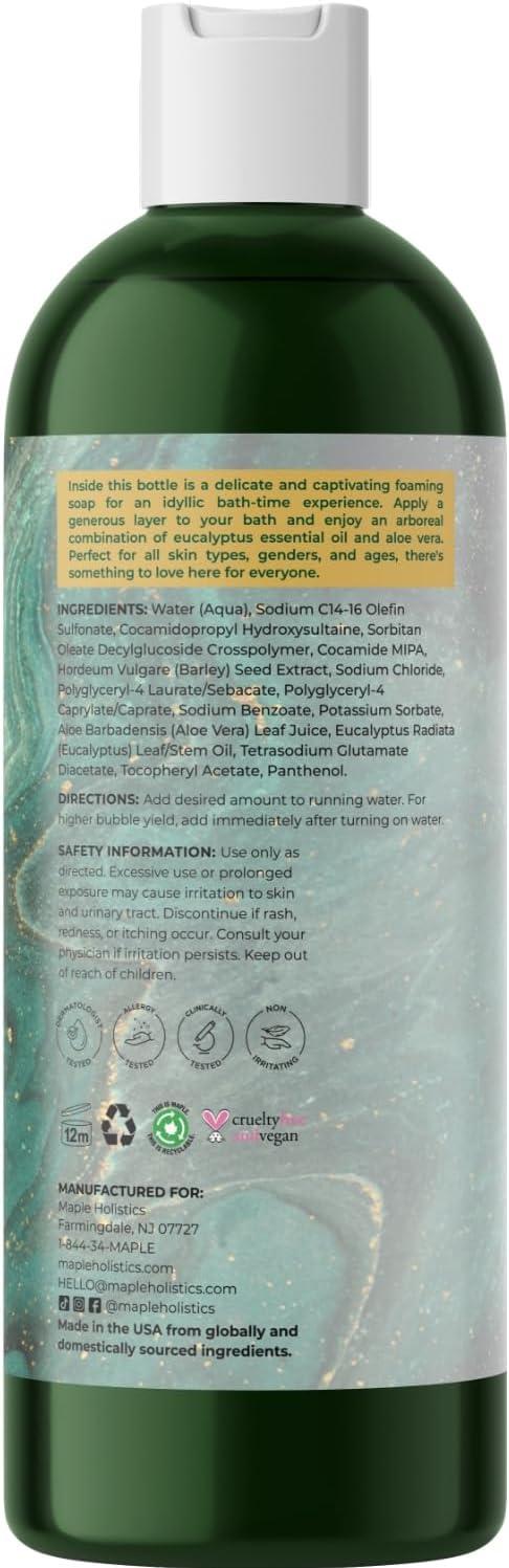 image:imagePremium Lavender Bubble Bath for Women Moisturizing Foaming Bath Bubbles for Adults with Chamomile Clary Sage amp Lavender Aromatherapy Oils for Relaxing Self Care Paraben amp Sulfate Free 8 Fl OzEucalyptus