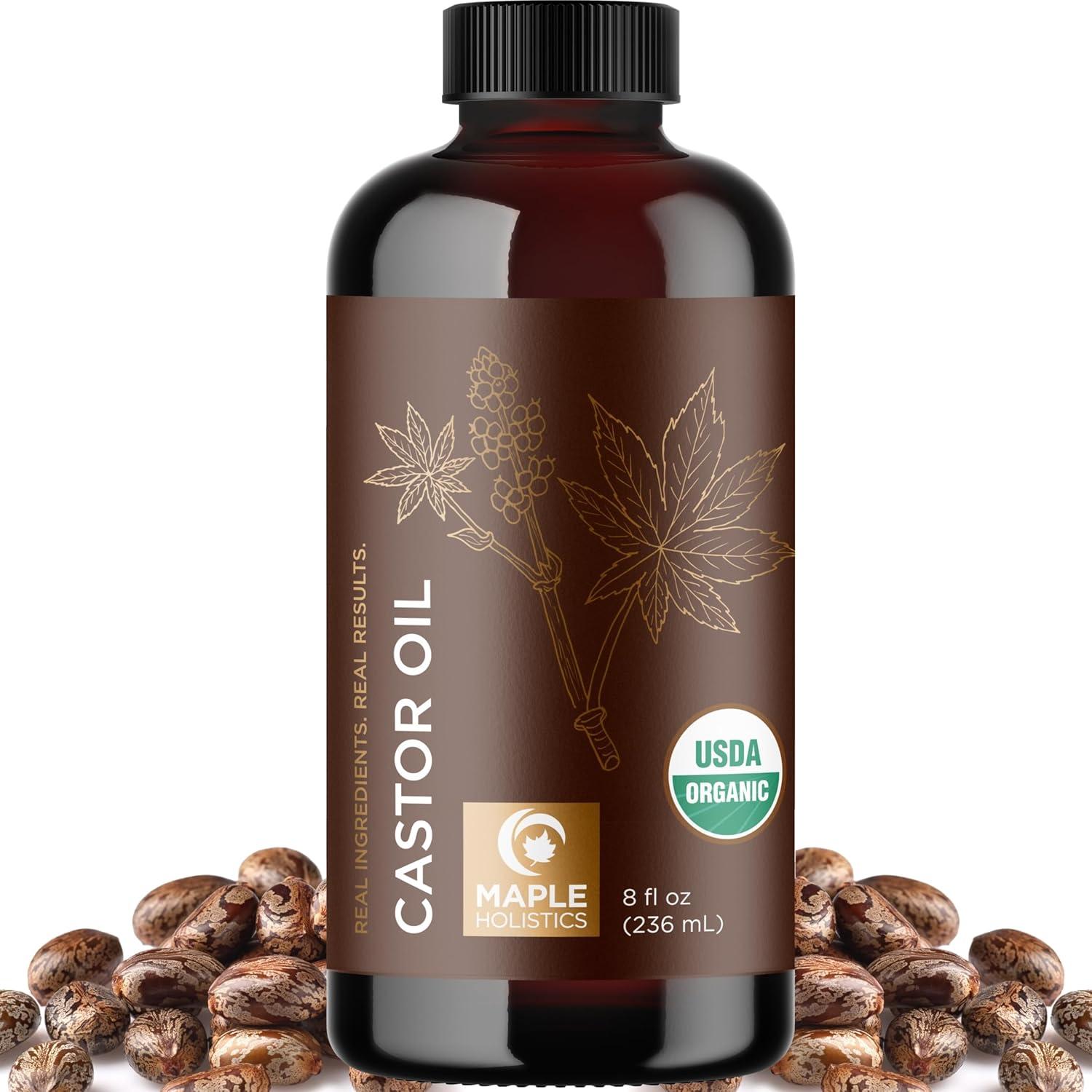 image:imagePumpkin Seed Oil Organic Certified 100 Pure Organic Pumpkin Seed Oil for Hair and Anti Aging Face Oil USDA Organic Hair Oil for Dry Hair and Volume Virgin Cold Pressed amp Unrefined 16ozCastor