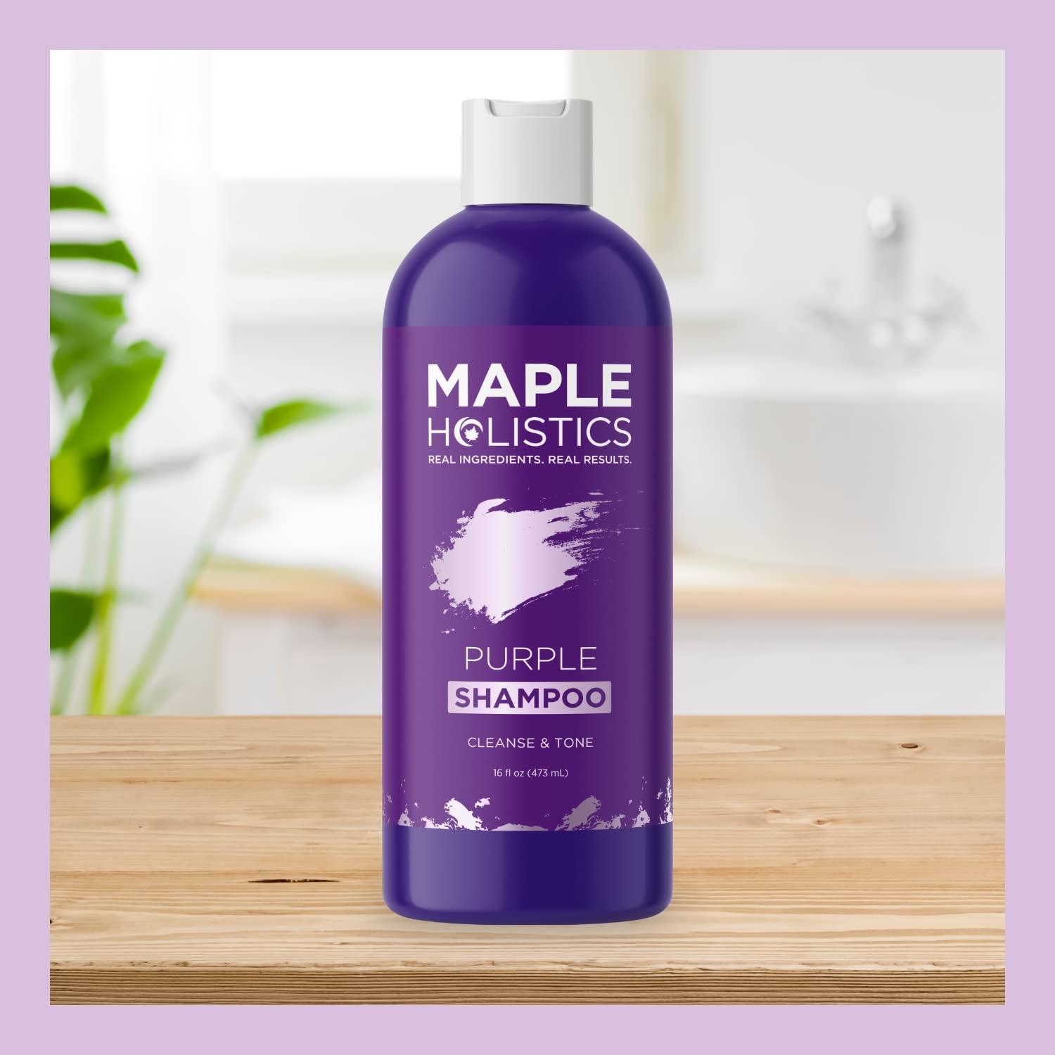 image:imagePurple Shampoo Blonde Hair Toner Sulfate Free Shampoo for Color Treated Hair plus Blonde Shampoo for Brassiness and Yellow Tones Hair Toner for Bleached Hair Made with Cleansing Natural Oils 16oz