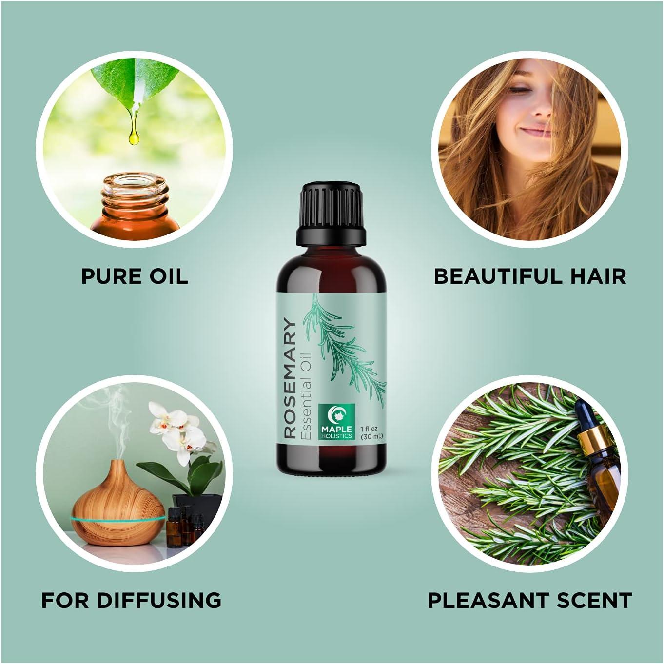 image:imageRefreshing Set Pure Rosemary Essential Oil amp Castor Oil for Hair Skin Nails Eyebrows amp Dry Scalp