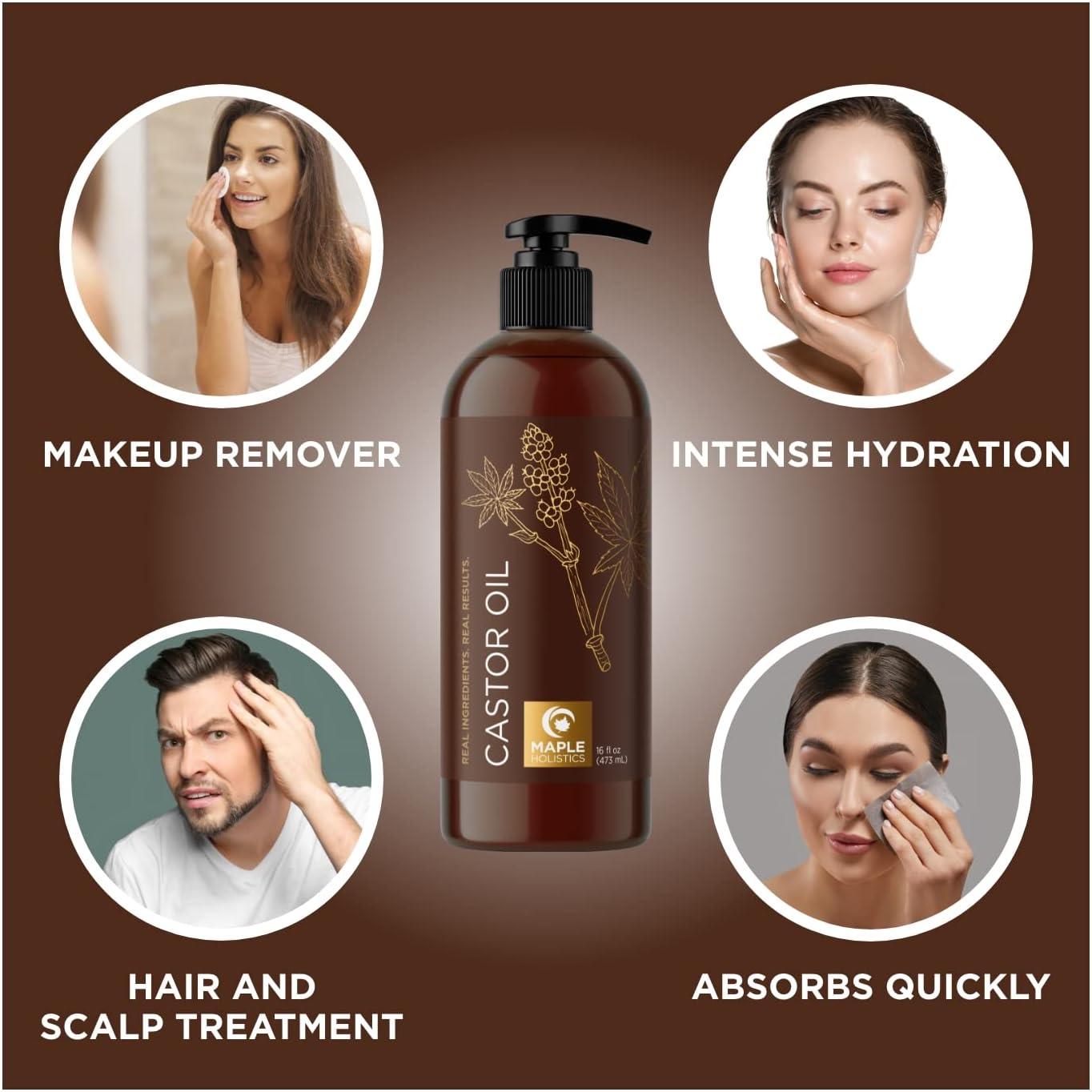 image:imageRefreshing Set Pure Rosemary Essential Oil amp Castor Oil for Hair Skin Nails Eyebrows amp Dry Scalp