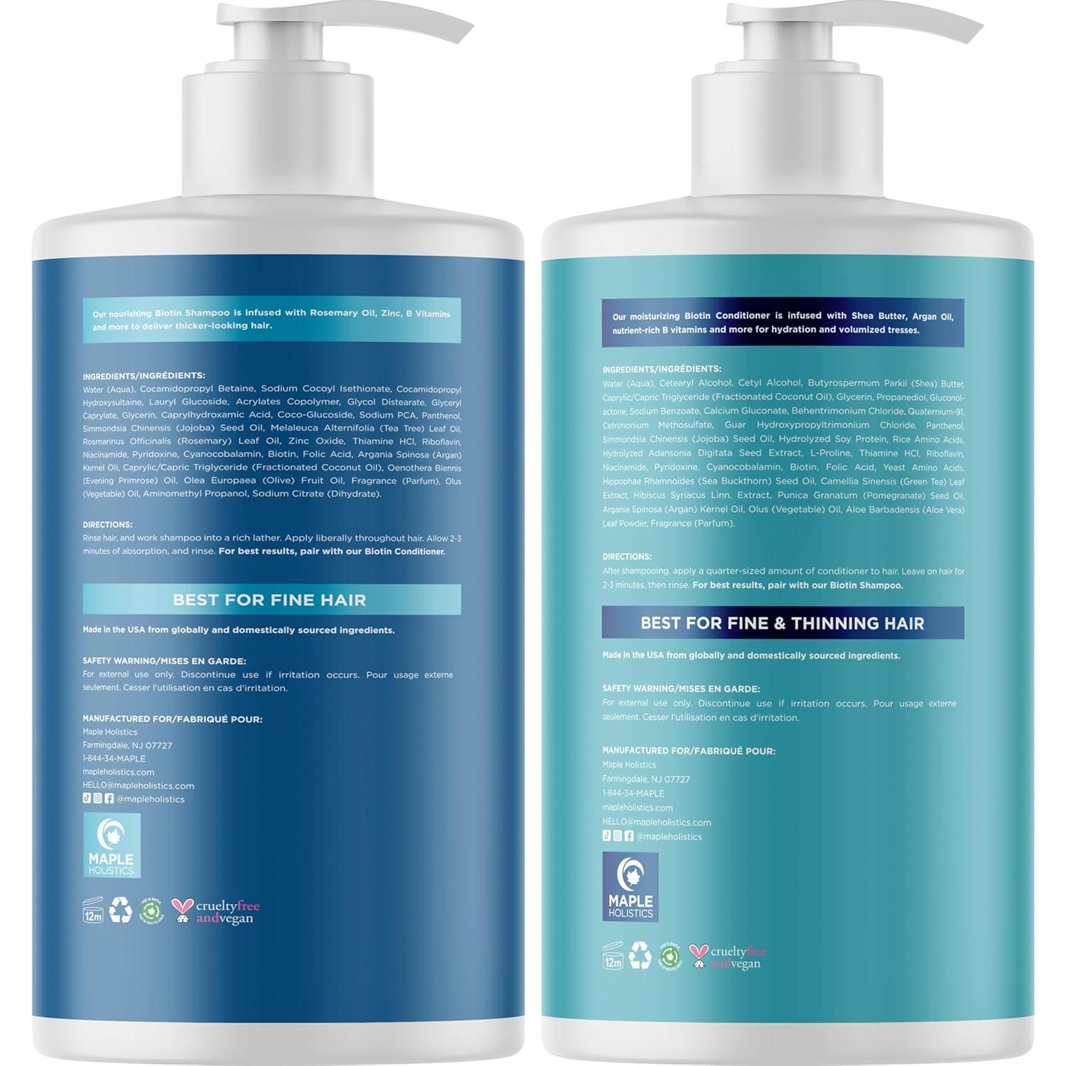 image:imageRosemary Biotin Shampoo and Conditioner Set Volumizing Shampoo and Conditioner for Thinning Hair for Women amp Men with Nourishing B Vitamins Color Safe Sulfate Paraben amp Silicone Free 8 Fl OzSandalwood