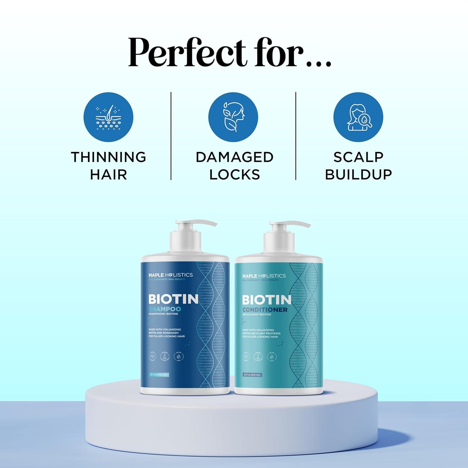 image:imageRosemary Biotin Shampoo and Conditioner Set Volumizing Shampoo and Conditioner for Thinning Hair for Women amp Men with Nourishing B Vitamins Color Safe Sulfate Paraben amp Silicone Free 8 Fl OzSandalwood