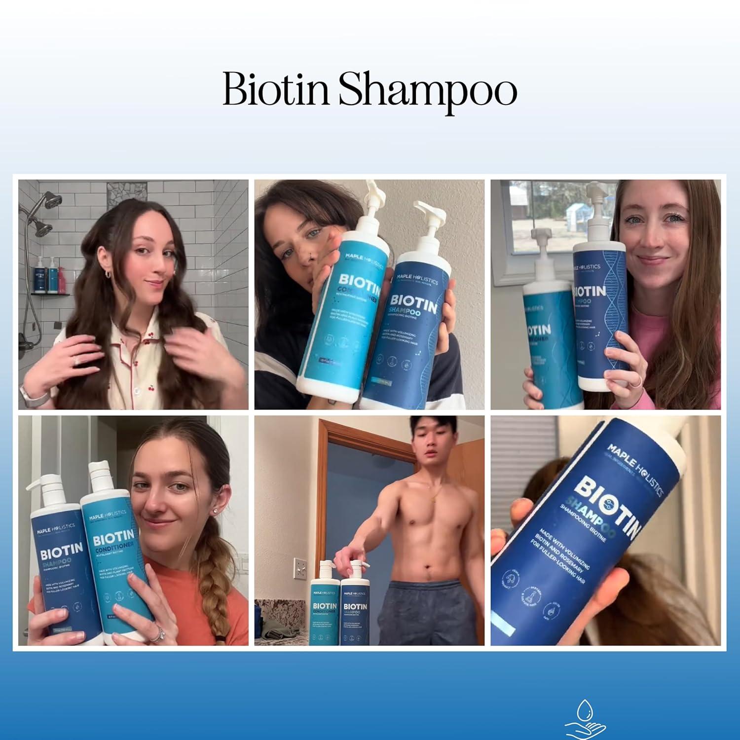 image:imageRosemary Biotin Shampoo and Conditioner Set Volumizing Shampoo and Conditioner for Thinning Hair for Women amp Men with Nourishing B Vitamins Color Safe Sulfate Paraben amp Silicone Free 8 Fl OzSandalwood