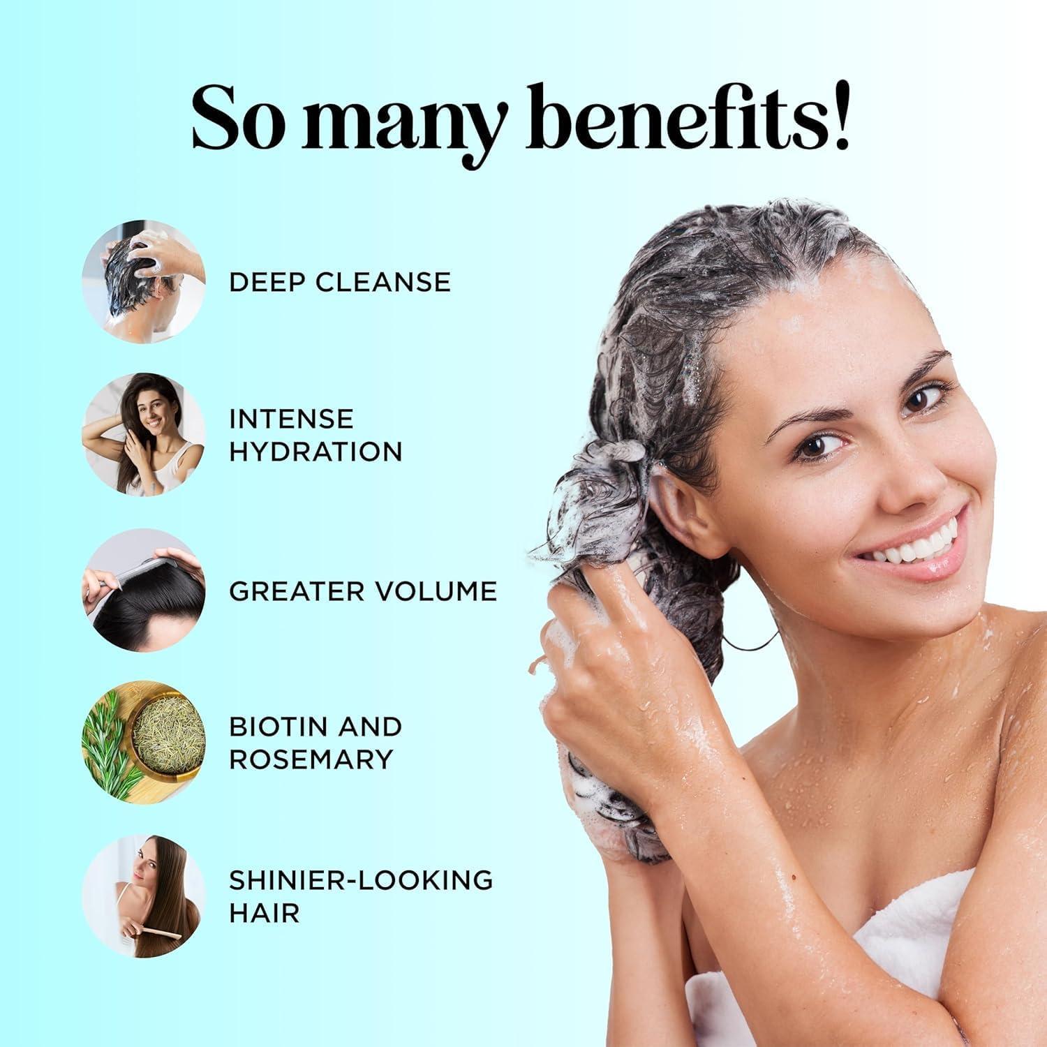 image:imageRosemary Biotin Shampoo and Conditioner Set Volumizing Shampoo and Conditioner for Thinning Hair for Women amp Men with Nourishing B Vitamins Color Safe Sulfate Paraben amp Silicone Free 8 Fl OzSandalwood