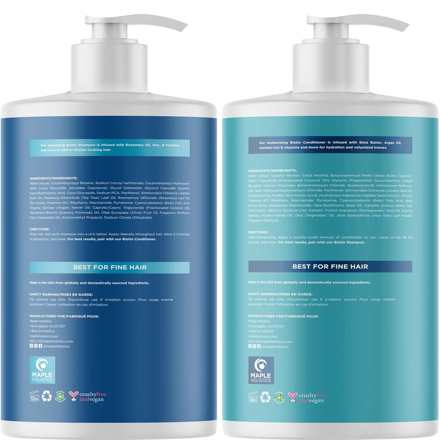 image:imageRosemary Biotin Shampoo and Conditioner Set Volumizing Shampoo and Conditioner for Thinning Hair for Women amp Men with Nourishing B Vitamins Color Safe Sulfate Paraben amp Silicone Free 8 Fl OzSandalwood