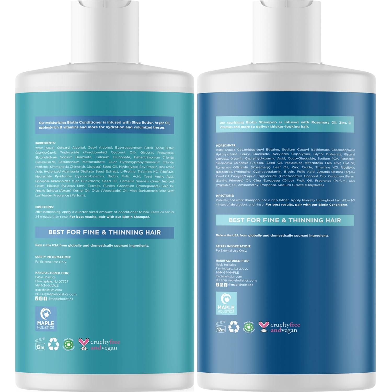 image:imageRosemary Biotin Shampoo and Conditioner Set Volumizing Shampoo and Conditioner for Thinning Hair for Women amp Men with Nourishing B Vitamins Color Safe Sulfate Paraben amp Silicone Free 8 Fl OzSandalwood