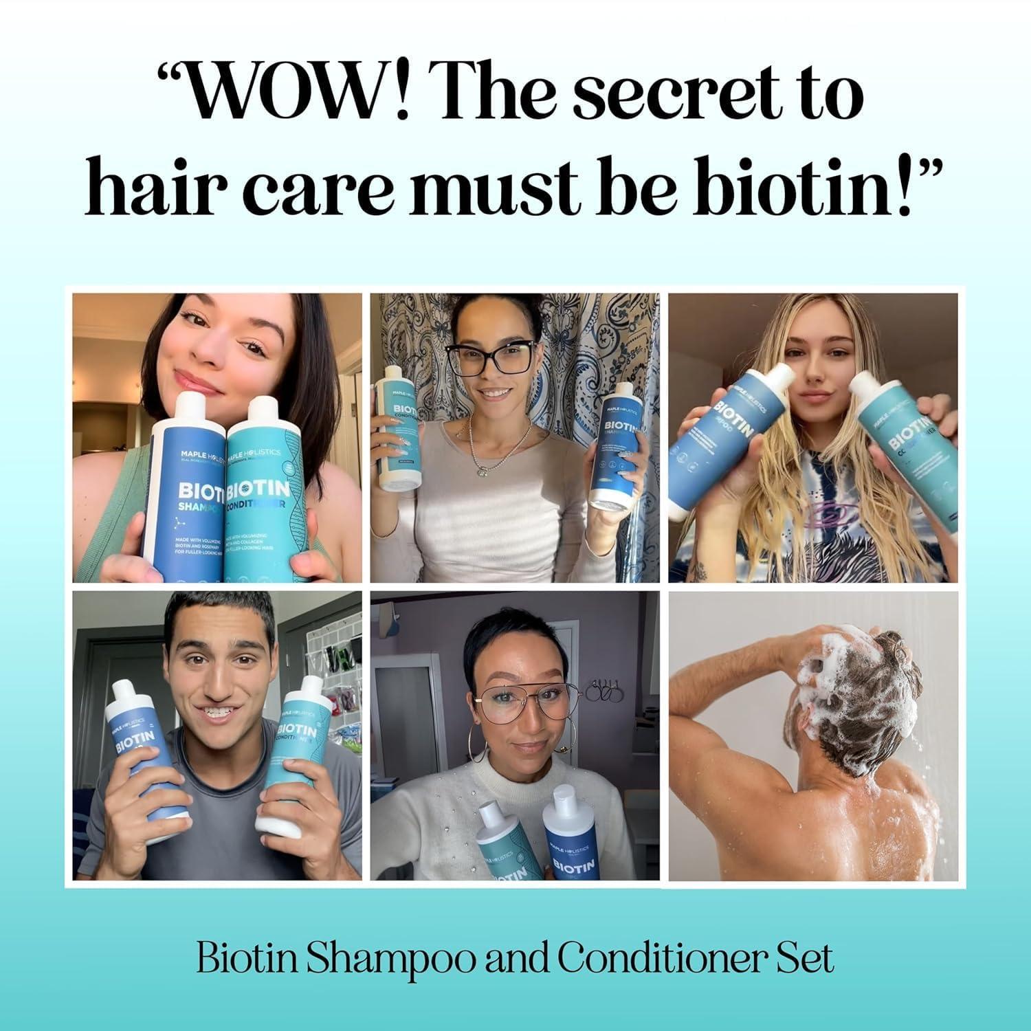 image:imageRosemary Biotin Shampoo and Conditioner Set Volumizing Shampoo and Conditioner for Thinning Hair for Women amp Men with Nourishing B Vitamins Color Safe Sulfate Paraben amp Silicone Free 8 Fl OzSandalwood