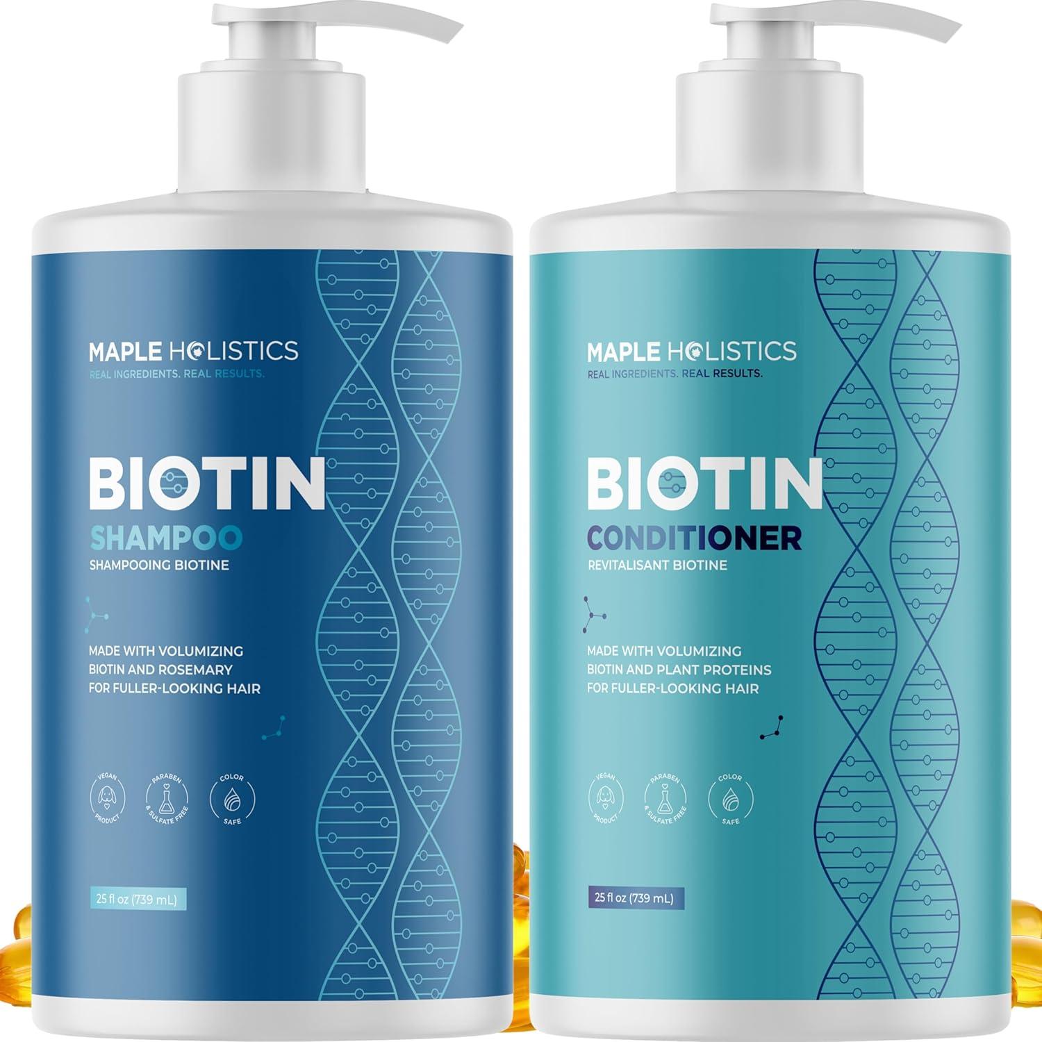 image:imageRosemary Biotin Shampoo and Conditioner Set Volumizing Shampoo and Conditioner for Thinning Hair for Women amp Men with Nourishing B Vitamins Color Safe Sulfate Paraben amp Silicone Free 8 Fl OzSandalwood