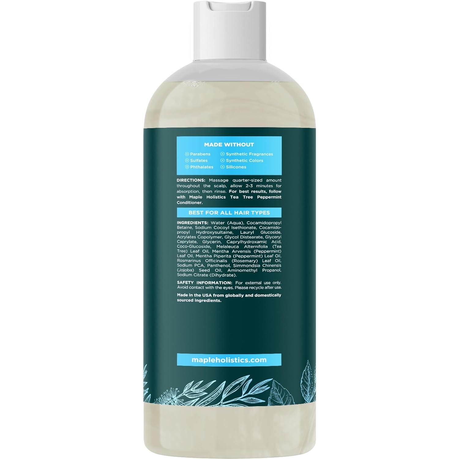 image:imageRosemary Tea Tree Mint Shampoo Clarifying Shampoo for Build Up and Flakes with Deep Cleansing Peppermint Oil and Tea Tree Essential Oil for Dry Scalp Treatment Paraben amp Sulfate Free 8oz8 Fl Oz Pack of 1