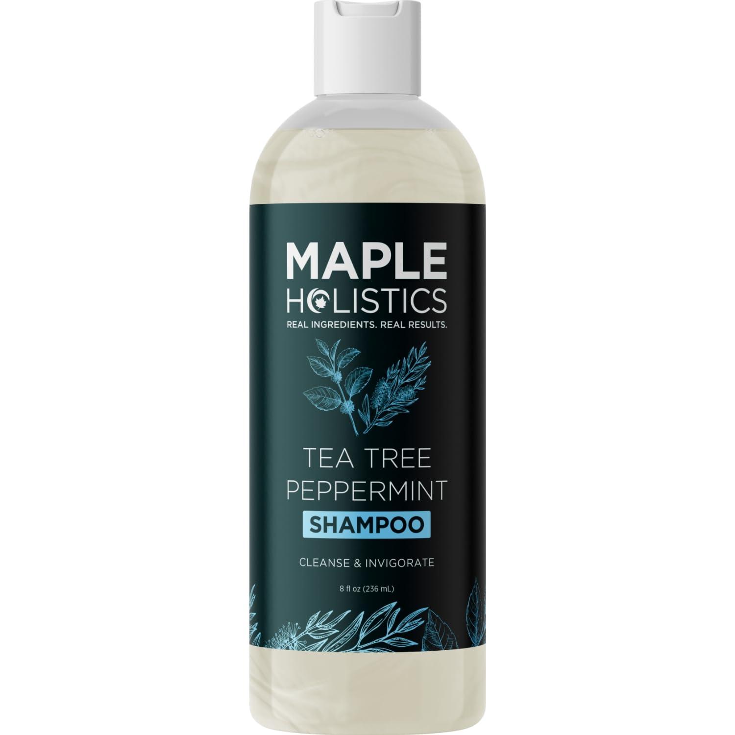 image:imageRosemary Tea Tree Mint Shampoo Clarifying Shampoo for Build Up and Flakes with Deep Cleansing Peppermint Oil and Tea Tree Essential Oil for Dry Scalp Treatment Paraben amp Sulfate Free 8oz8 Fl Oz Pack of 1
