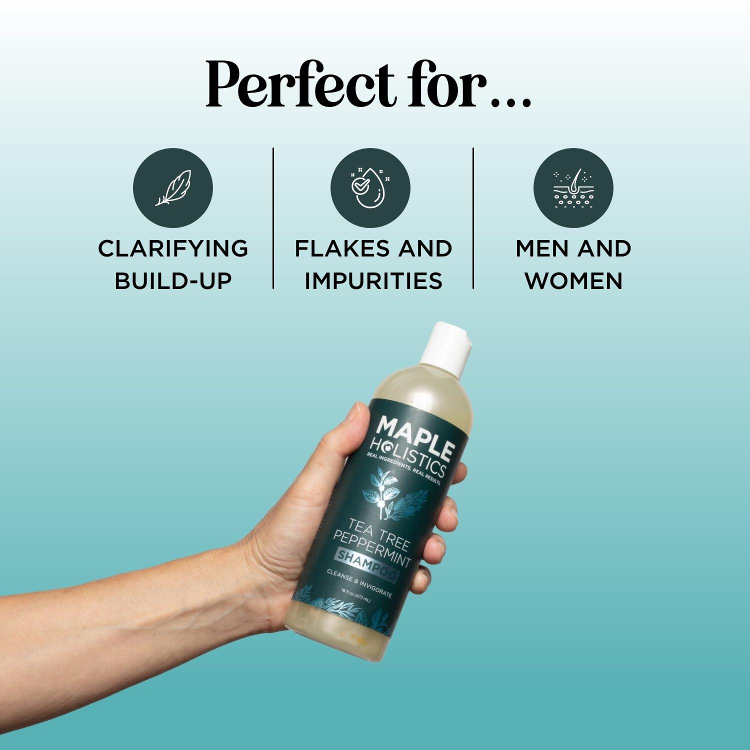 image:imageRosemary Tea Tree Mint Shampoo Clarifying Shampoo for Build Up and Flakes with Deep Cleansing Peppermint Oil and Tea Tree Essential Oil for Dry Scalp Treatment Paraben amp Sulfate Free 8oz8 Fl Oz Pack of 1