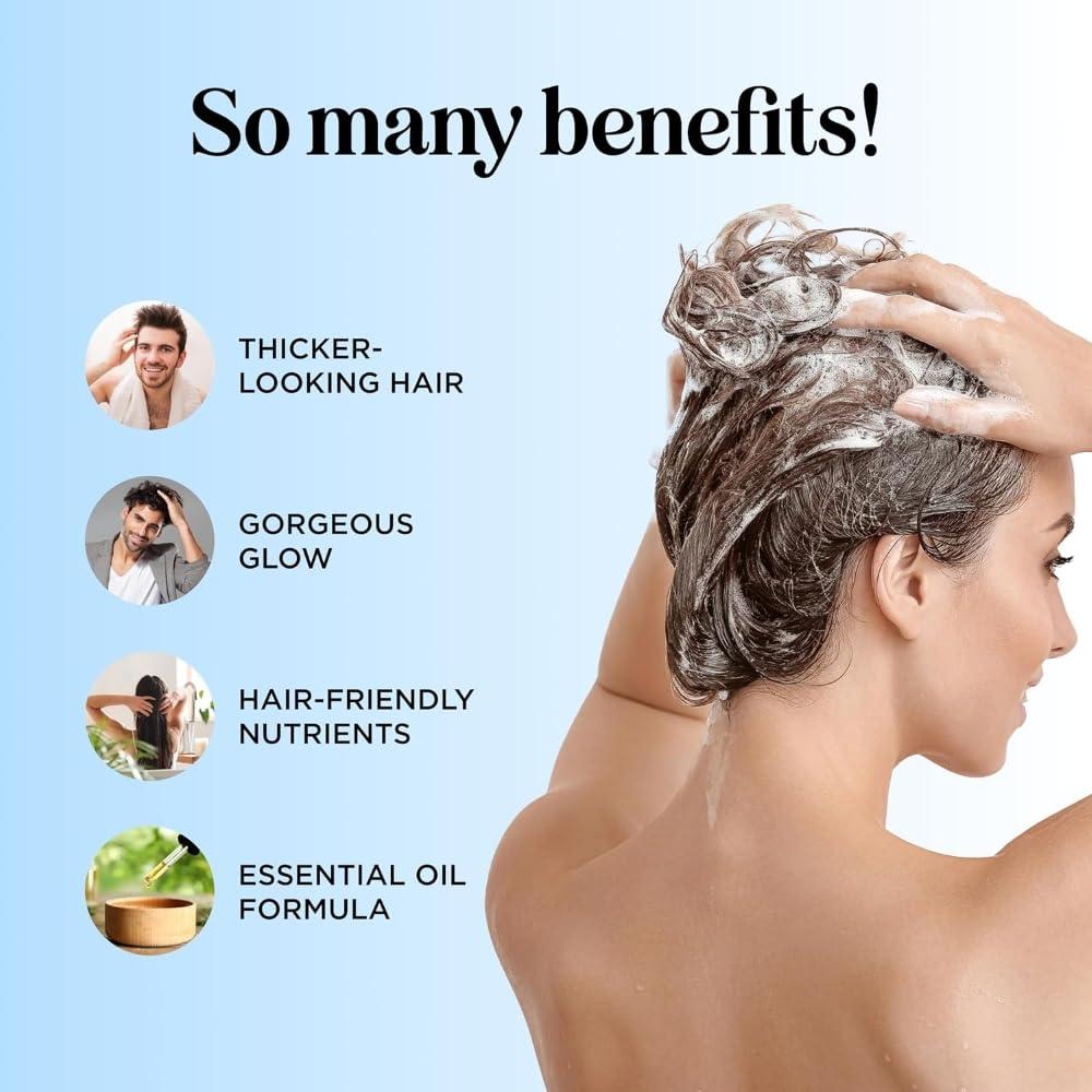 image:imageRosemary and Biotin Shampoo for Thinning Hair Vegan Volumizing Shampoo for Fine Hair with B Vitamins Argan Oil amp Tea Tree Essential Oil Paraben Silicone and Sulfate Free Vegan Formula 2 PackSandalwood