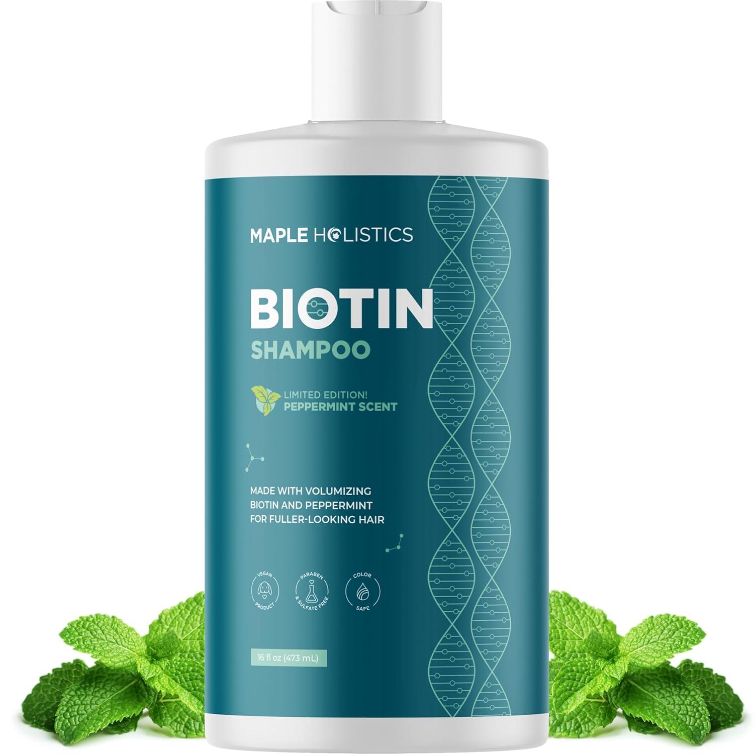 image:imageRosemary and Biotin Shampoo for Thinning Hair Vegan Volumizing Shampoo for Fine Hair with B Vitamins Argan Oil amp Tea Tree Essential Oil Paraben Silicone and Sulfate Free Vegan Formula 2 PackMint
