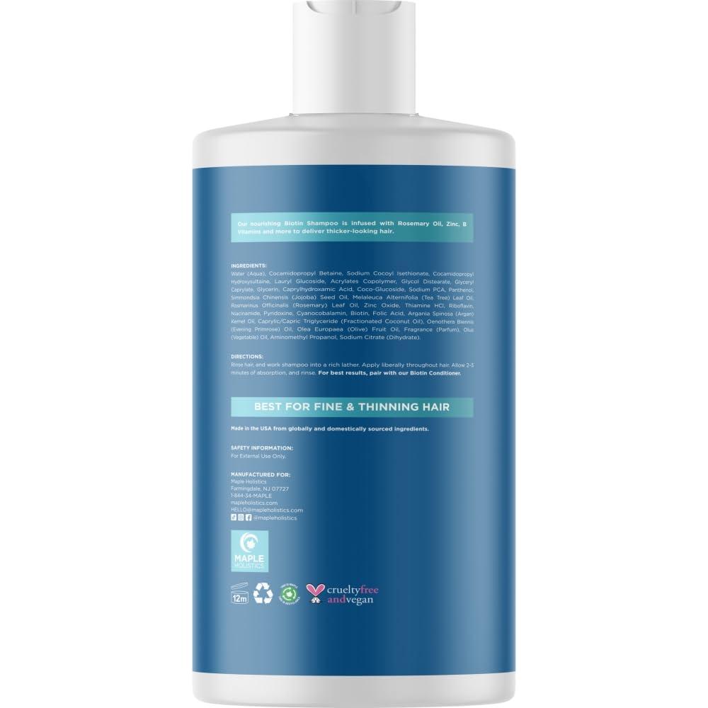 image:imageRosemary and Biotin Shampoo for Thinning Hair Vegan Volumizing Shampoo for Fine Hair with B Vitamins Argan Oil amp Tea Tree Essential Oil Paraben Silicone and Sulfate Free Vegan Formula 2 PackSandalwood