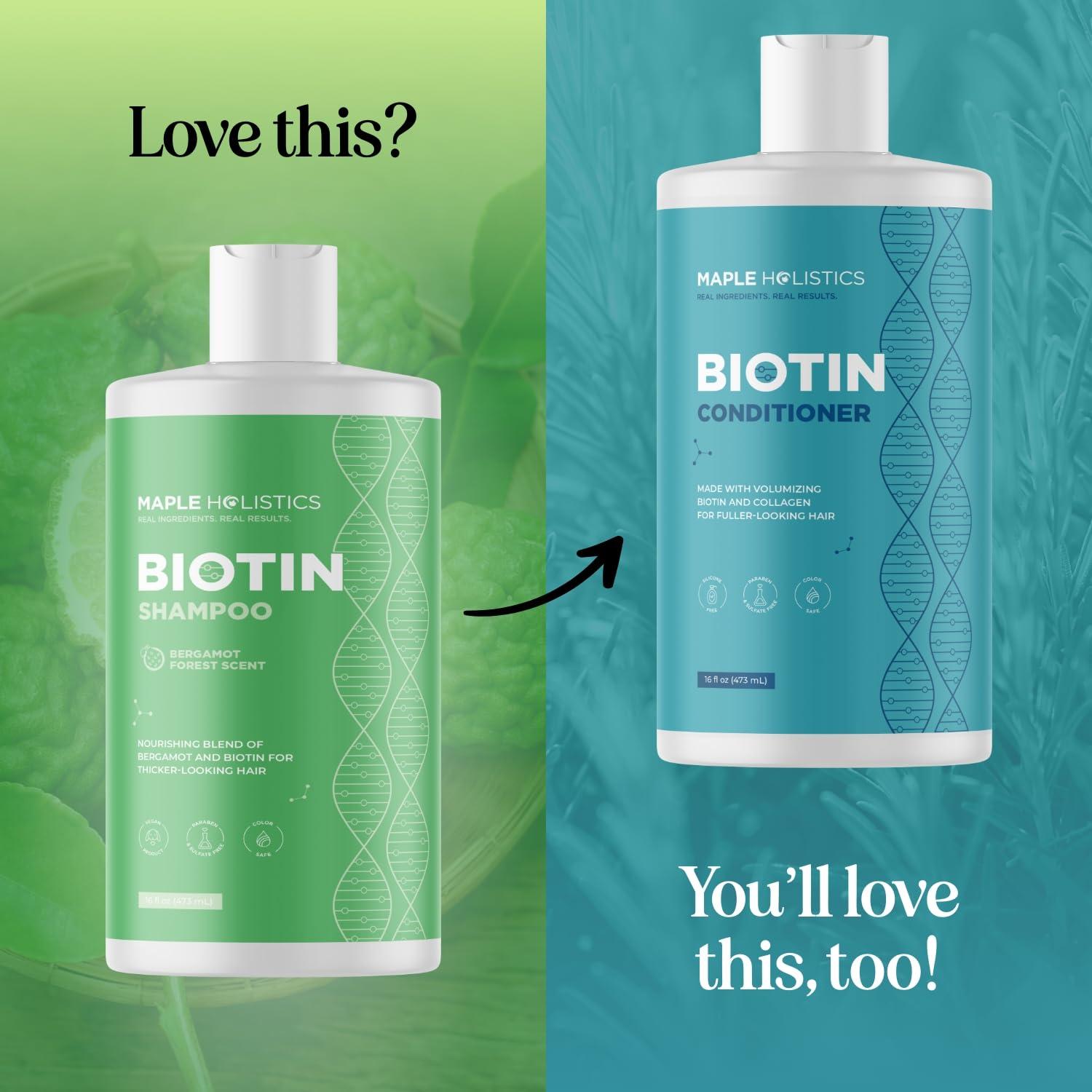 image:imageRosemary and Biotin Shampoo for Thinning Hair Vegan Volumizing Shampoo for Fine Hair with B Vitamins Argan Oil amp Tea Tree Essential Oil Paraben Silicone and Sulfate Free Vegan Formula 2 PackBergamot Forest