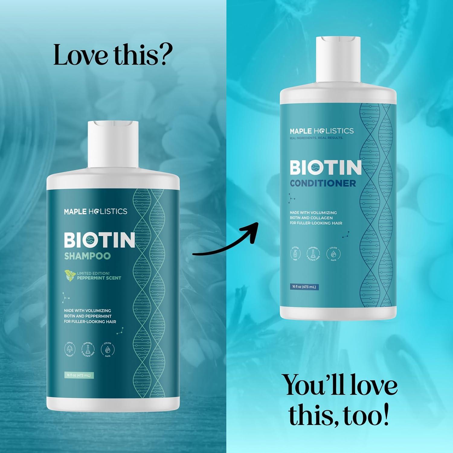 image:imageRosemary and Biotin Shampoo for Thinning Hair Vegan Volumizing Shampoo for Fine Hair with B Vitamins Argan Oil amp Tea Tree Essential Oil Paraben Silicone and Sulfate Free Vegan Formula 2 PackMint