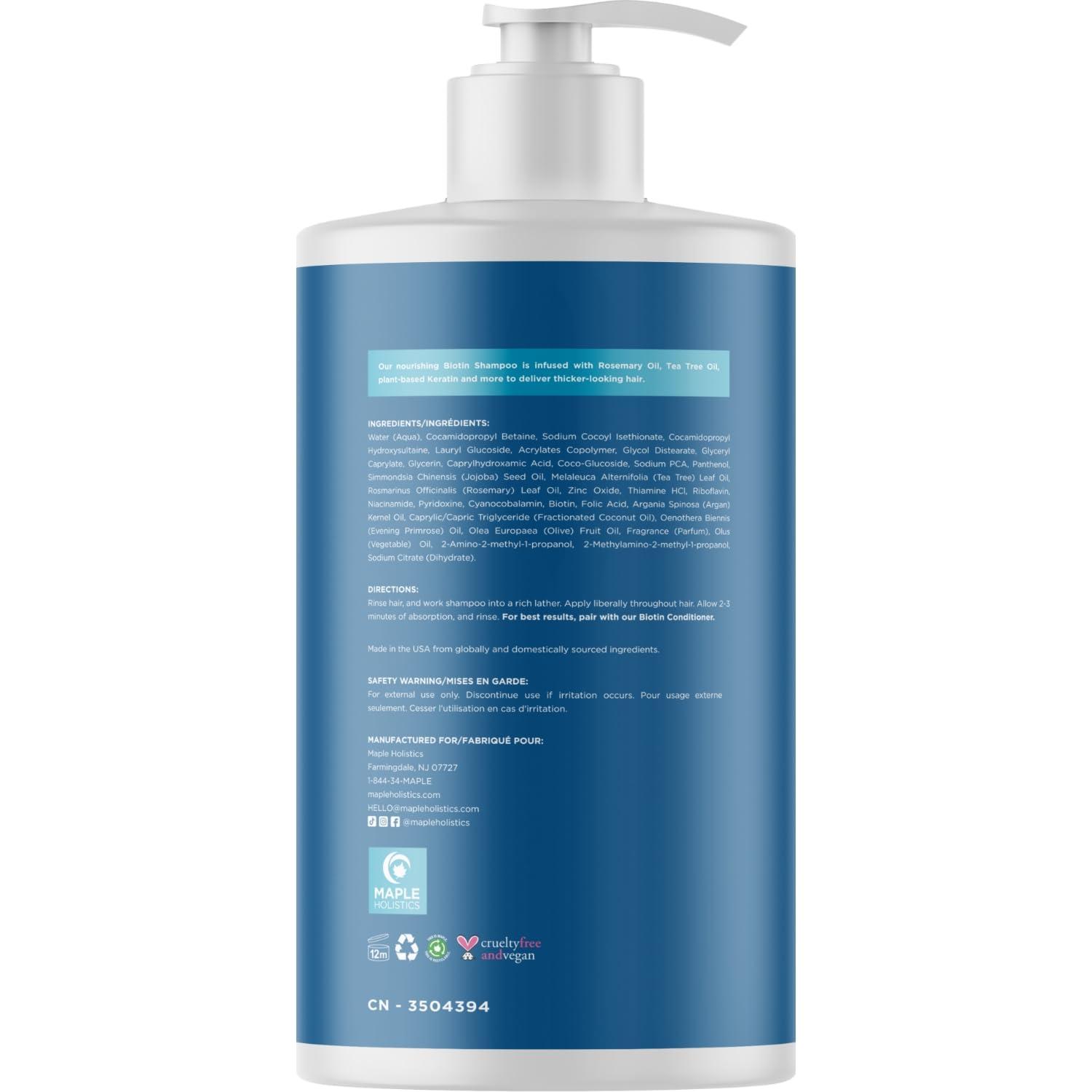 image:imageRosemary and Biotin Shampoo for Thinning Hair Vegan Volumizing Shampoo for Fine Hair with B Vitamins Argan Oil amp Tea Tree Essential Oil Paraben Silicone and Sulfate Free Vegan Formula 2 PackSandalwood