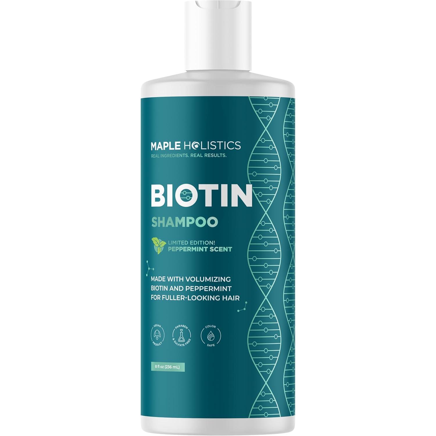 image:imageRosemary and Biotin Shampoo for Thinning Hair Vegan Volumizing Shampoo for Fine Hair with B Vitamins Argan Oil amp Tea Tree Essential Oil Paraben Silicone and Sulfate Free Vegan Formula 2 PackMint