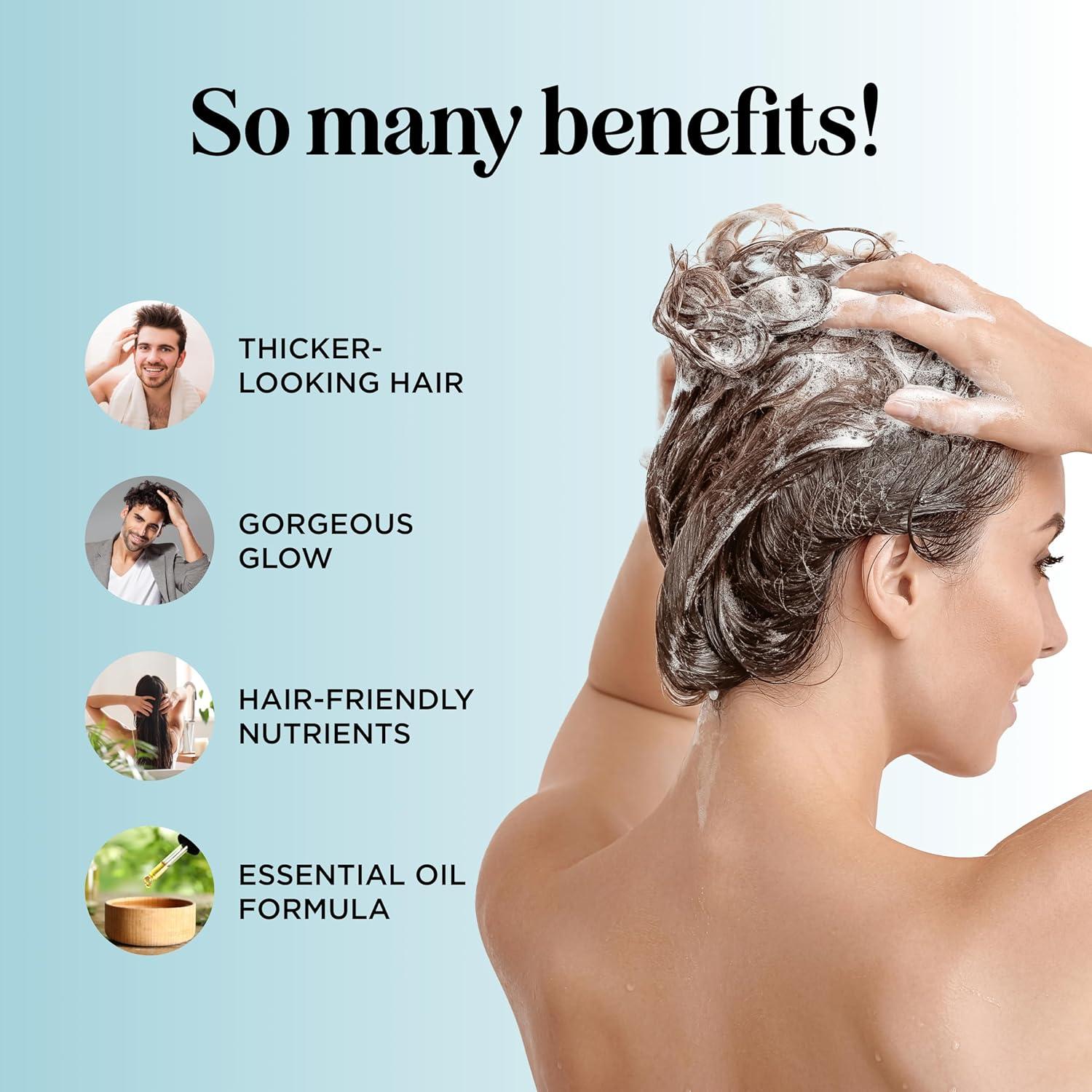 image:imageRosemary and Biotin Shampoo for Thinning Hair Vegan Volumizing Shampoo for Fine Hair with B Vitamins Argan Oil amp Tea Tree Essential Oil Paraben Silicone and Sulfate Free Vegan Formula 2 PackMint