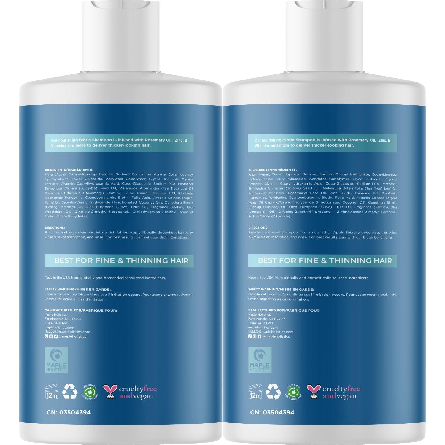 image:imageRosemary and Biotin Shampoo for Thinning Hair Vegan Volumizing Shampoo for Fine Hair with B Vitamins Argan Oil amp Tea Tree Essential Oil Paraben Silicone and Sulfate Free Vegan Formula 2 PackSandalwood