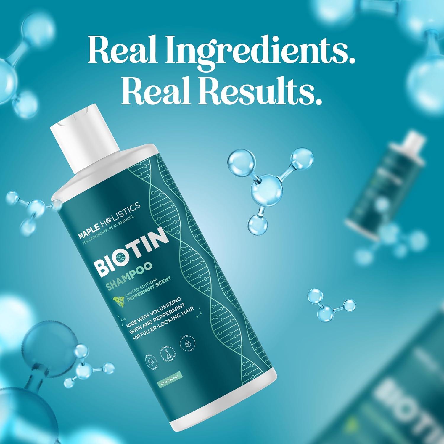 image:imageRosemary and Biotin Shampoo for Thinning Hair Vegan Volumizing Shampoo for Fine Hair with B Vitamins Argan Oil amp Tea Tree Essential Oil Paraben Silicone and Sulfate Free Vegan Formula 2 PackMint