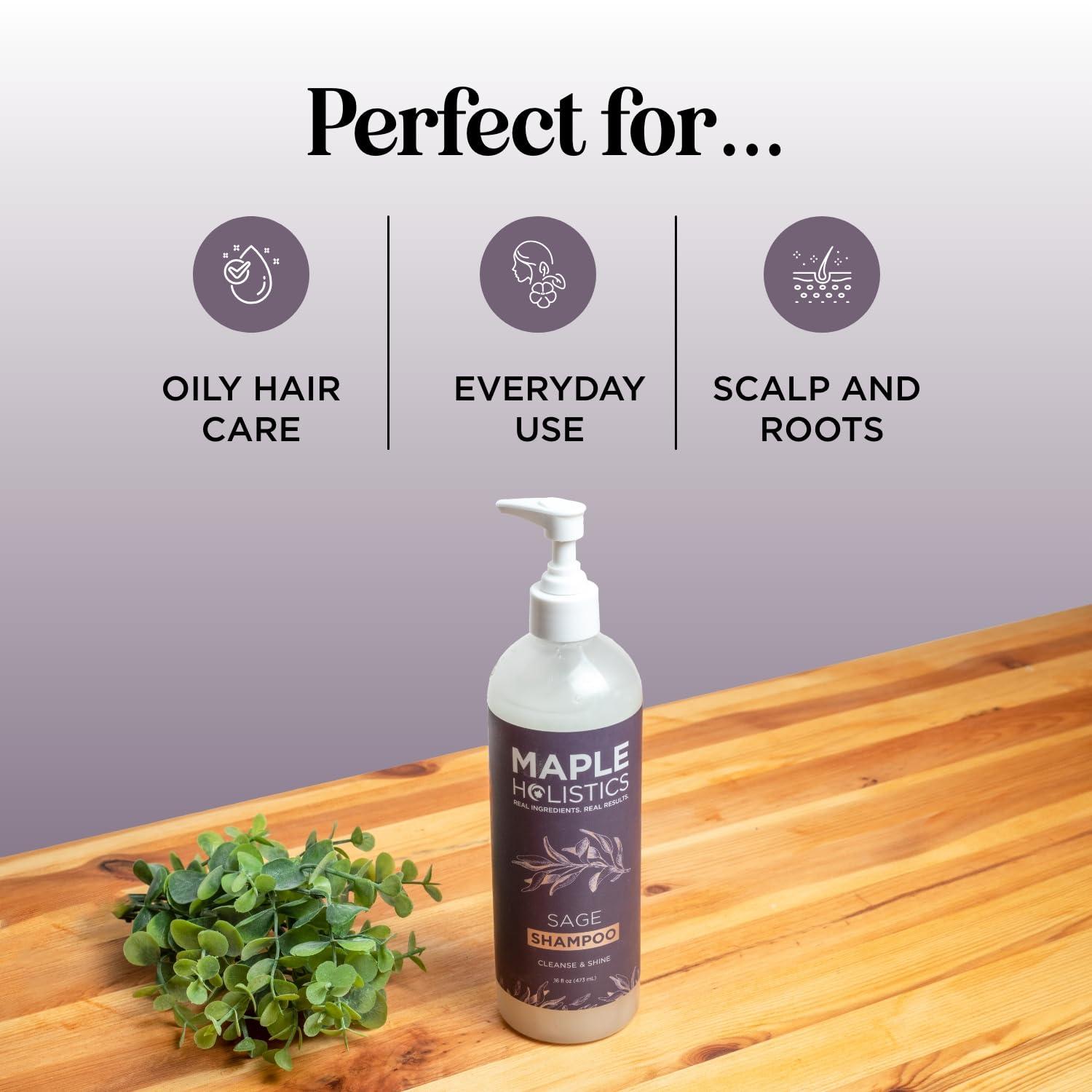 image:imageSage and Rosemary Shampoo Sulfate Free Ultra Clarifying Shampoo for Build Up and Dry Scalp Treatment with Cleansing Essential Oils for Hair Sulfate Free Shampoo for All Hair Types with Sage Oilsage