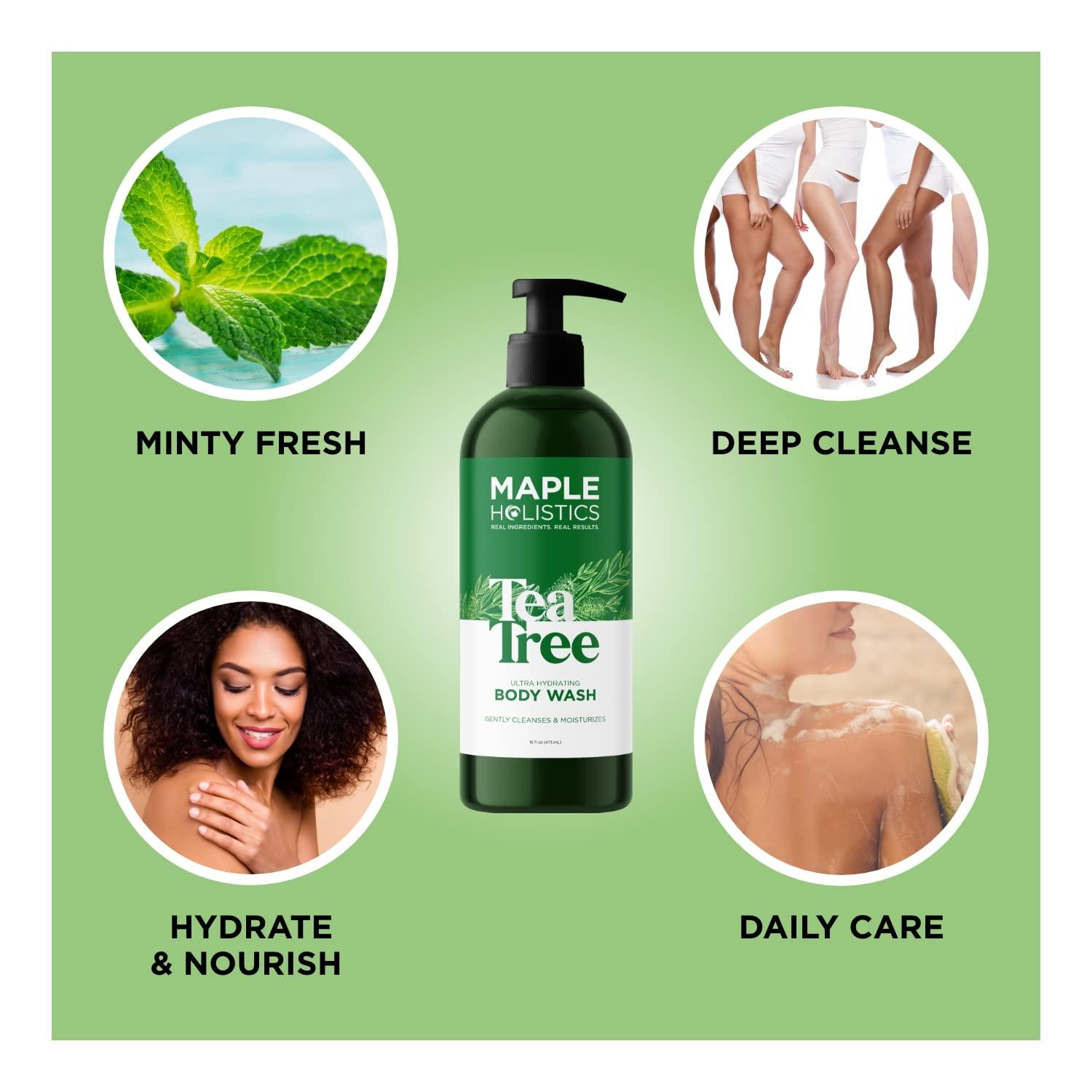 image:imageShampoo Conditioner and Body Wash Set Volumizing Biotin Shampoo and Conditioner and Hydrating Tea Tree Body Wash Moisturizing Sulfate Free Shower Set Infused with Natural Oils for Men and Women