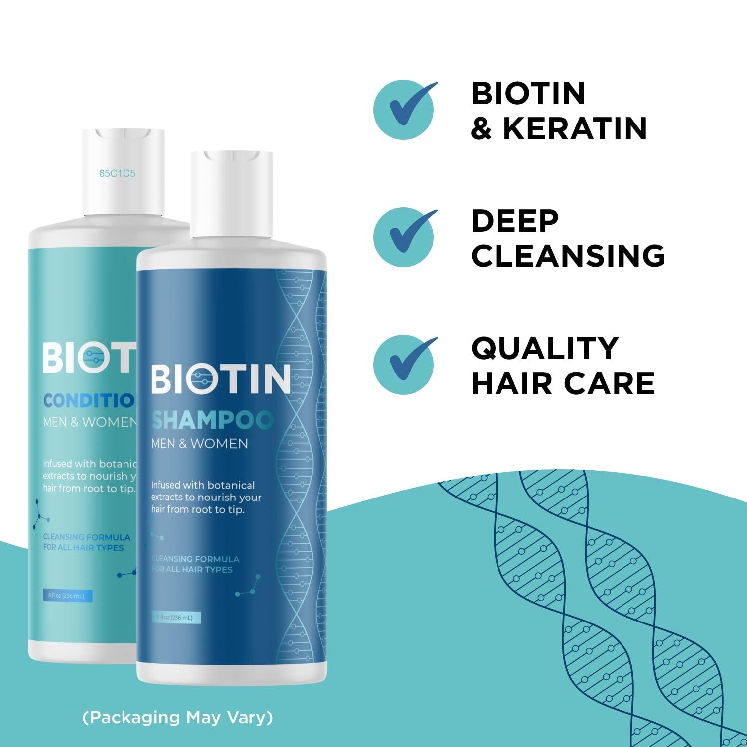 image:imageShampoo Conditioner and Body Wash Set Volumizing Biotin Shampoo and Conditioner and Hydrating Tea Tree Body Wash Moisturizing Sulfate Free Shower Set Infused with Natural Oils for Men and Women